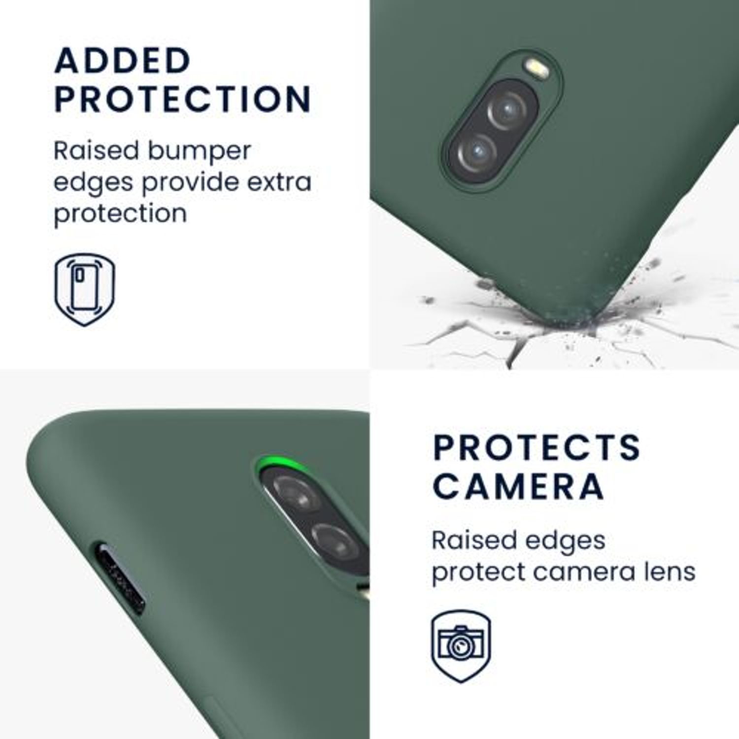 Husa pentru OnePlus 6T, Silicon, Verde, 55347.166, Kwmobile fotografia produsului View 4 L