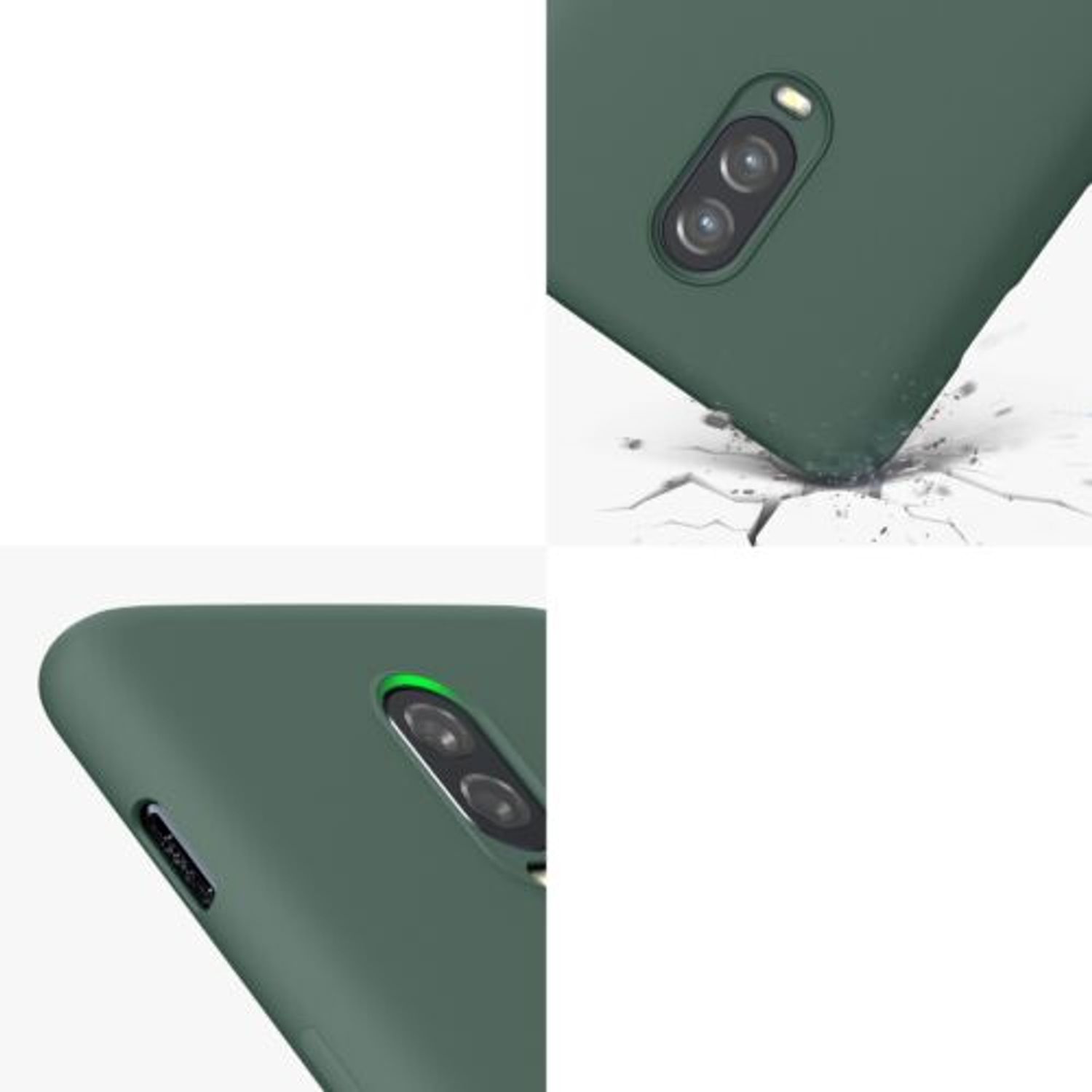 Husa pentru OnePlus 6T, Silicon, Verde, 55347.166, Kwmobile fotografia produsului View 8 L