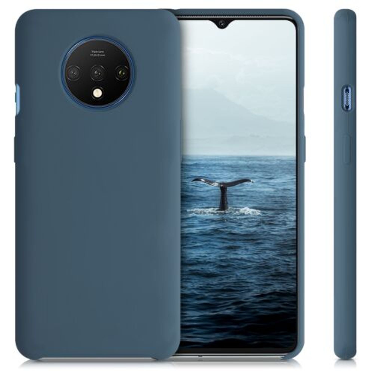 Husa pentru OnePlus 7T, Silicon, Verde, 50403.202, Kwmobile fotografia produsului View 2 L