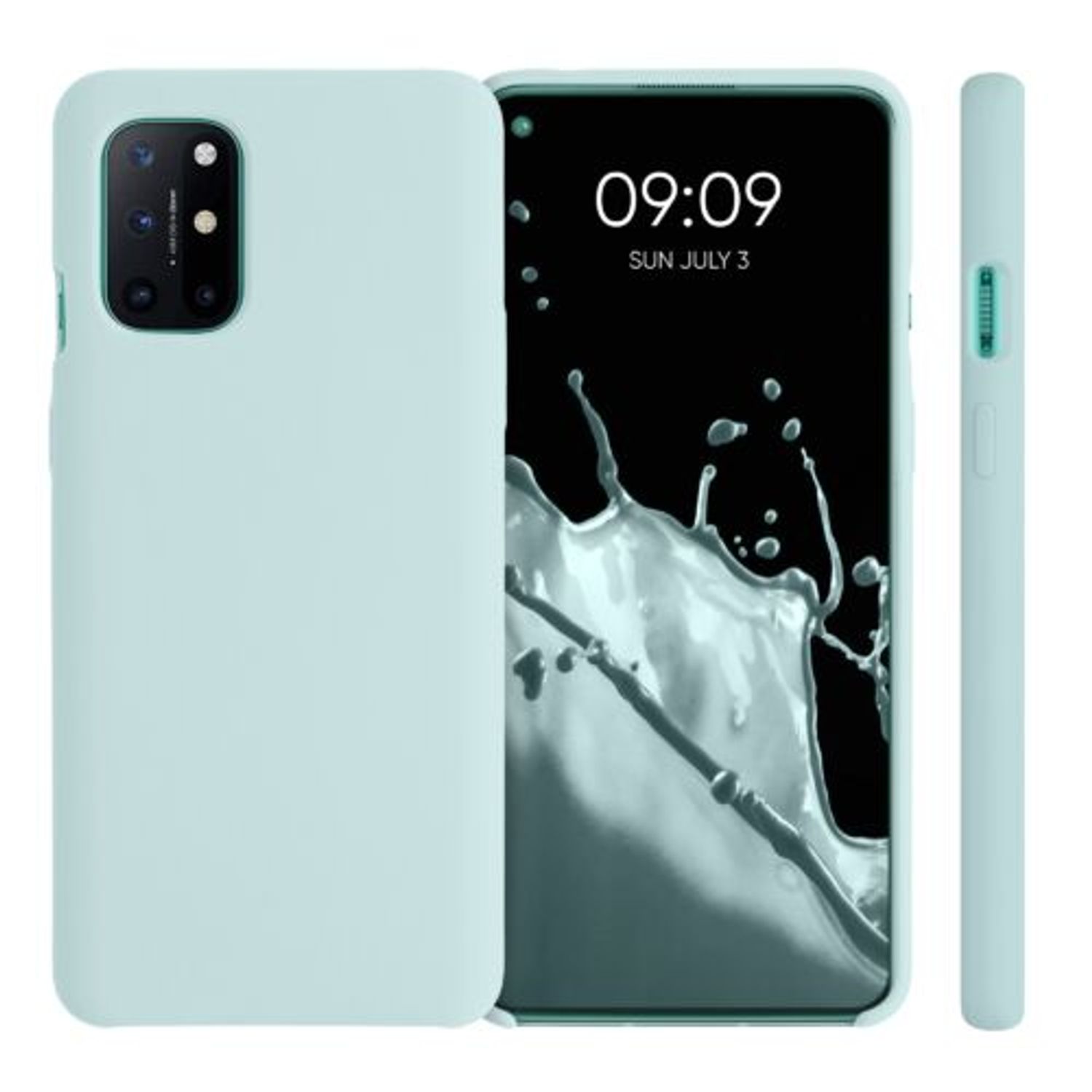 Husa pentru OnePlus 8T, Silicon, Verde, 53683.200, Kwmobile fotografia produsului View 2 L