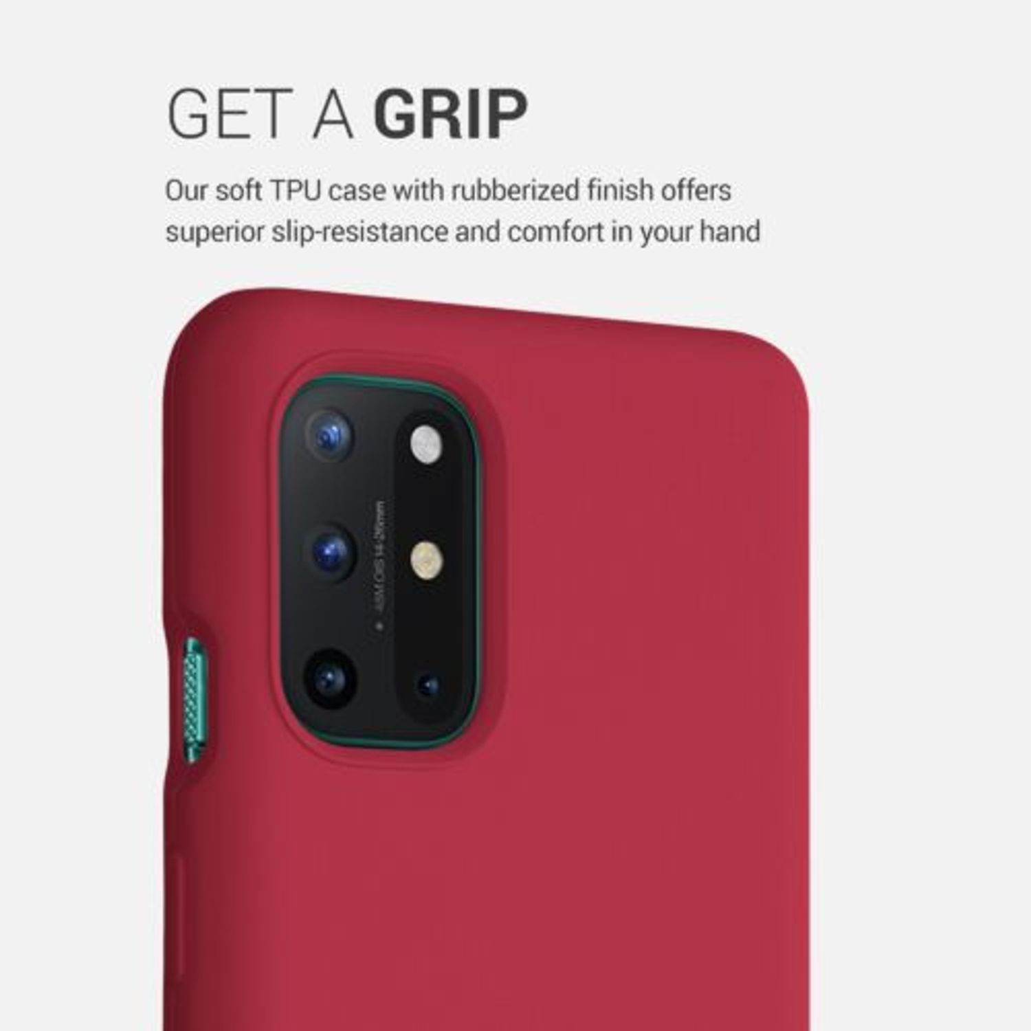 Husa pentru OnePlus 8T, Silicon, Rosu, 53683.229, Kwmobile fotografia produsului View 4 L