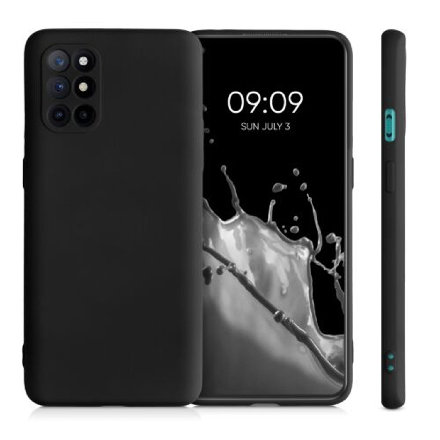 Husa pentru OnePlus 8T, Silicon, Negru, 55350.01, Kwmobile fotografia produsului View 2 L