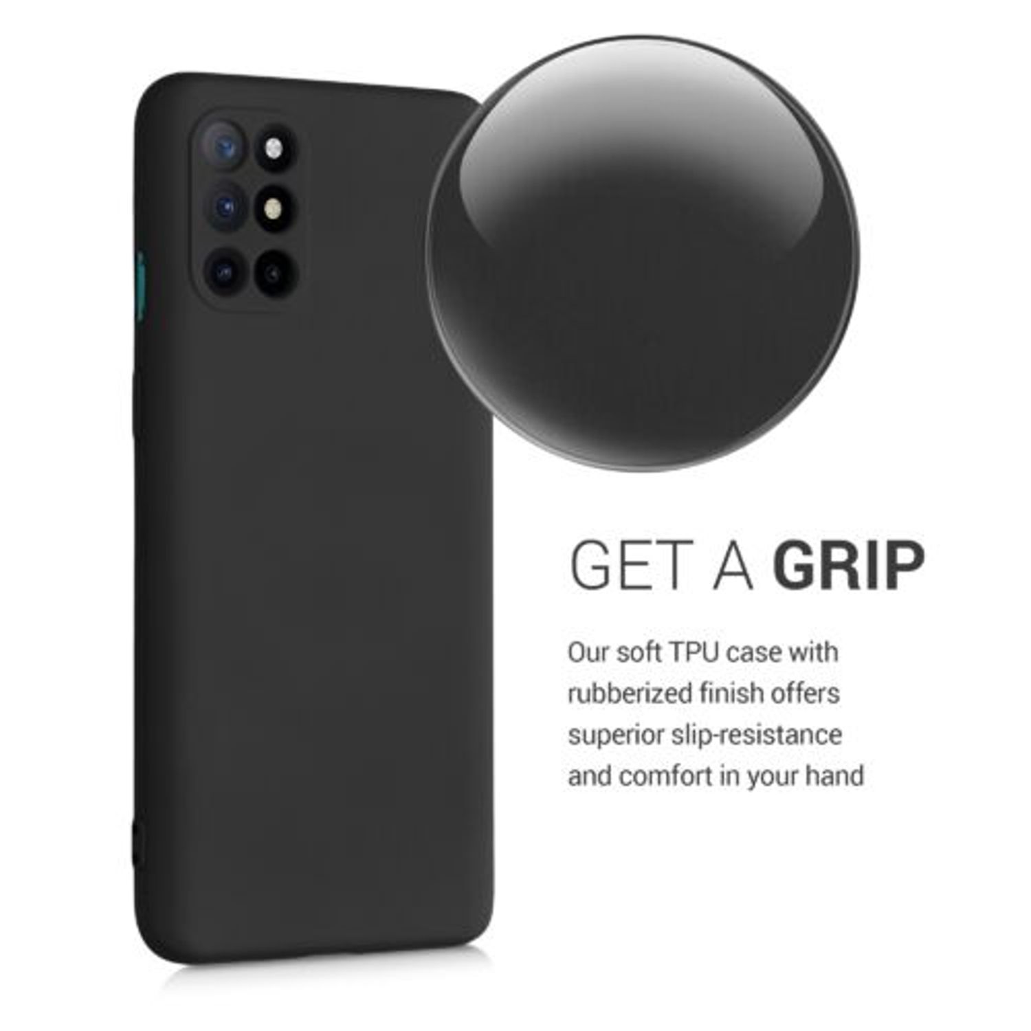 Husa pentru OnePlus 8T, Silicon, Negru, 55350.01, Kwmobile fotografia produsului View 5 L