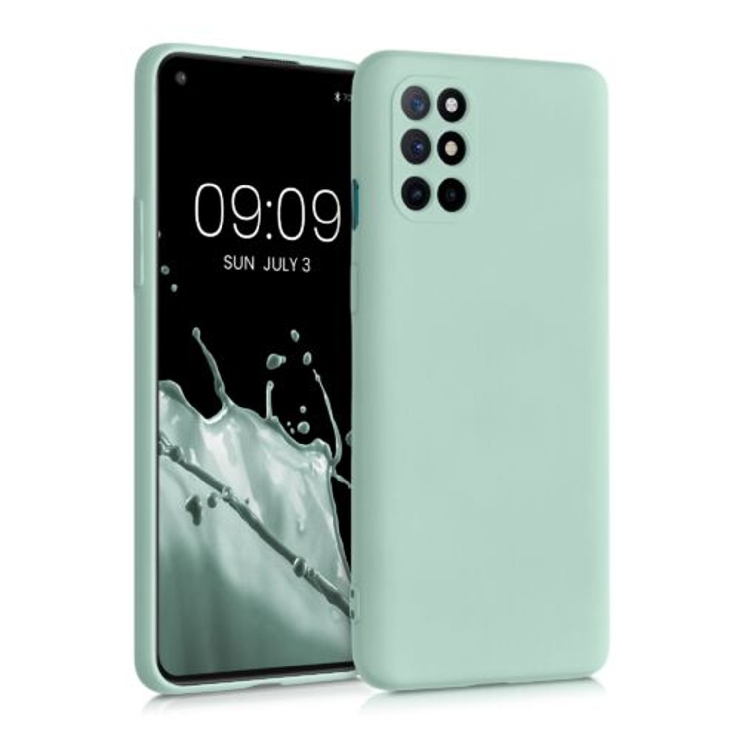 Husa pentru OnePlus 8T, Silicon, Verde, 55350.200, Kwmobile fotografia produsului View 18 L