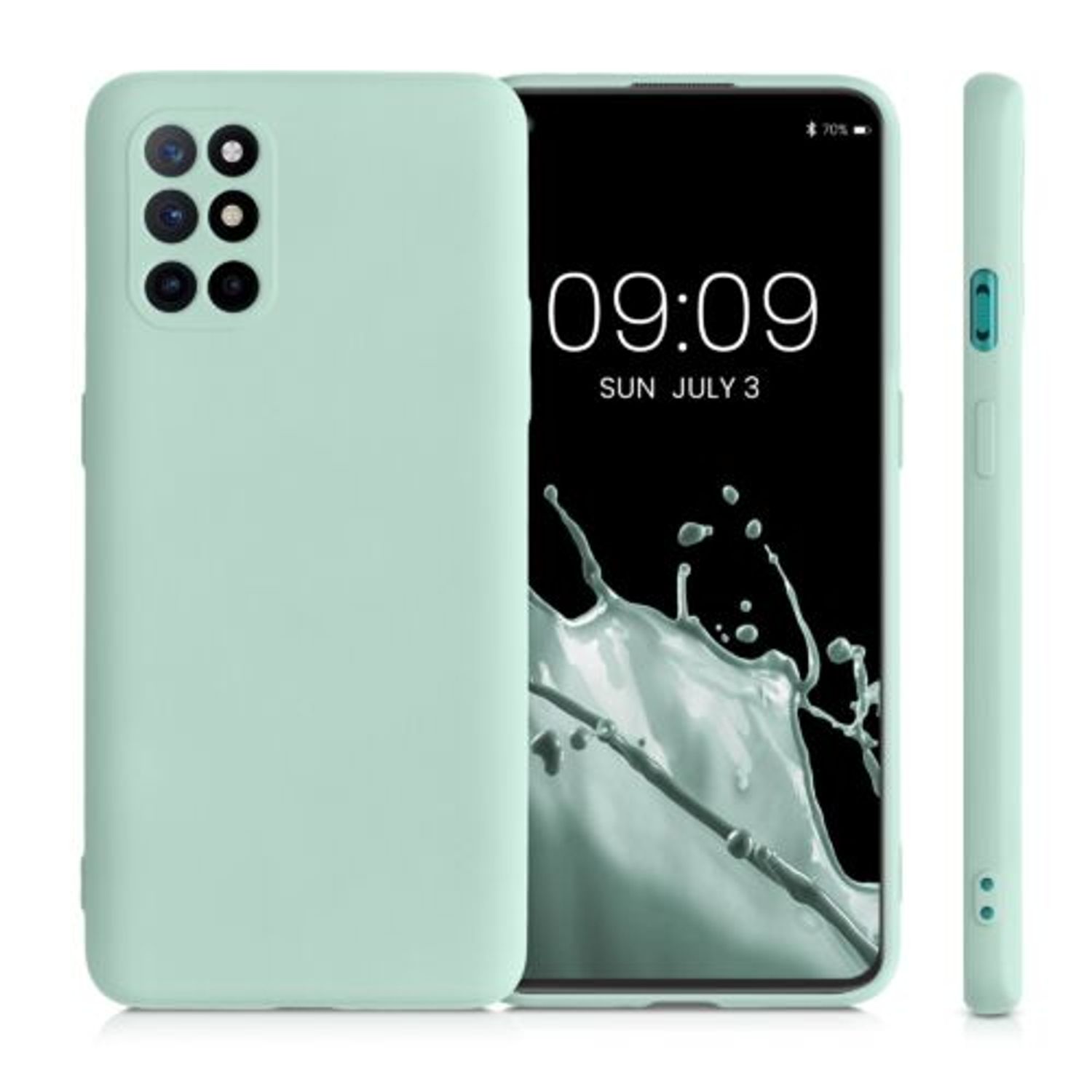 Husa pentru OnePlus 8T, Silicon, Verde, 55350.200, Kwmobile fotografia produsului View 17 L