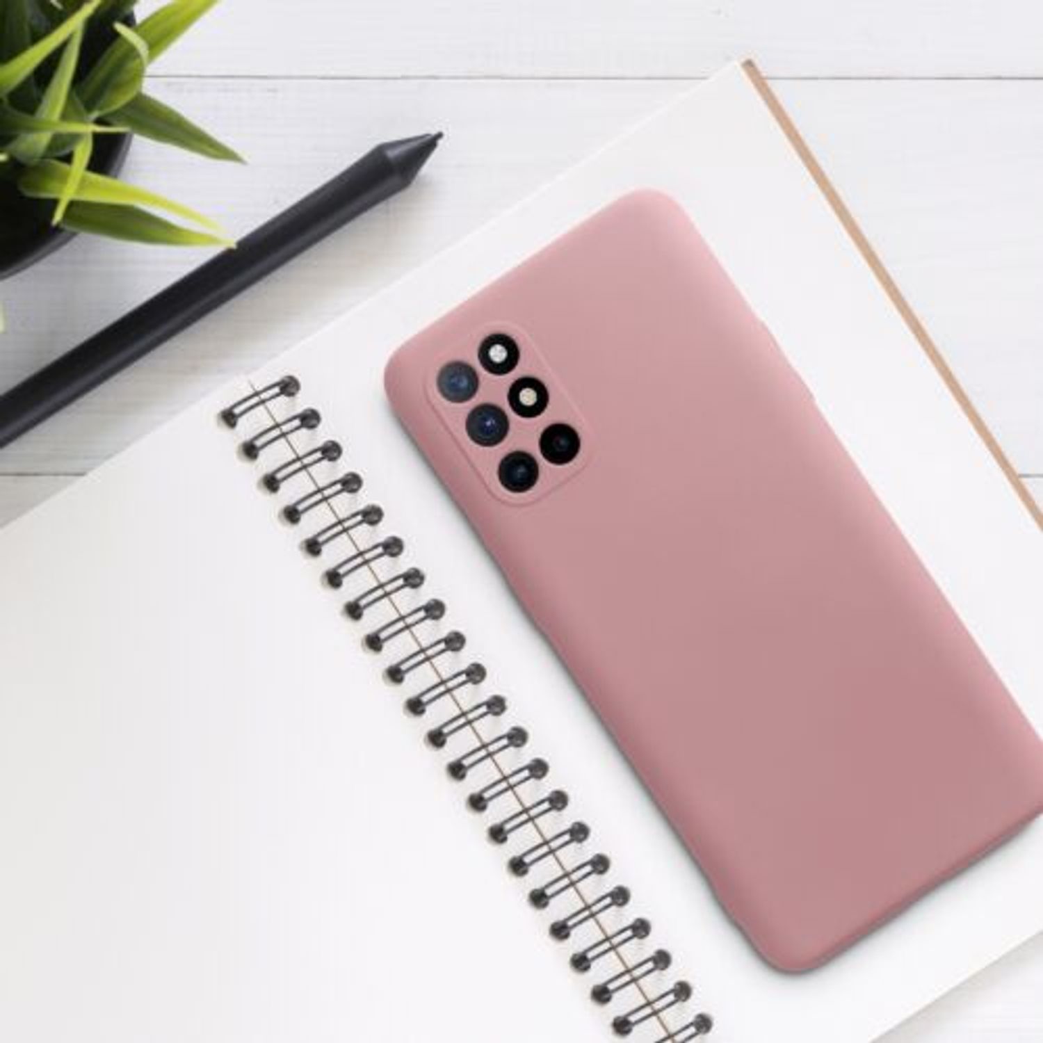 Husa pentru OnePlus 8T, Silicon, Roz, 55350.193, Kwmobile fotografia produsului View 3 L