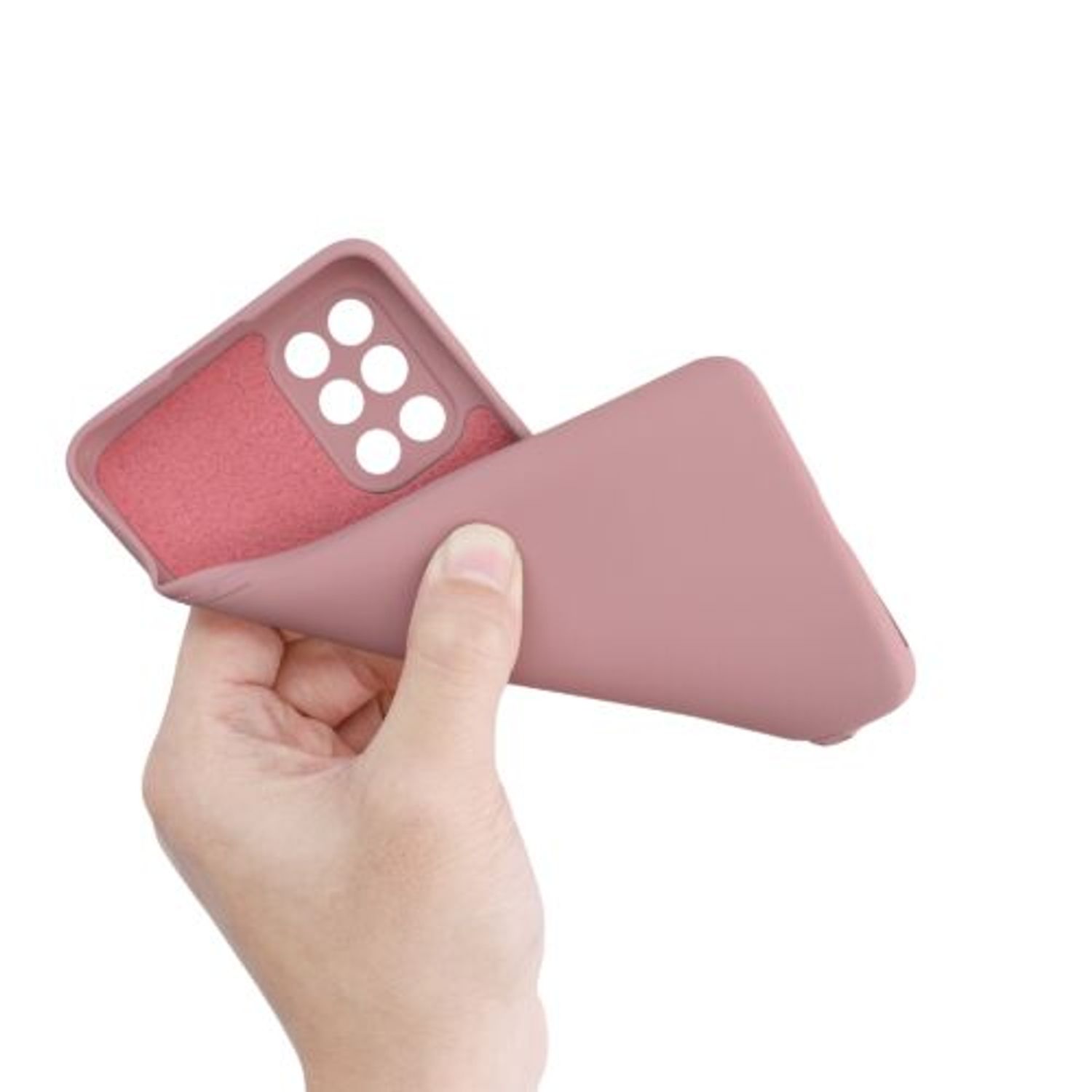 Husa pentru OnePlus 8T, Silicon, Roz, 55350.193, Kwmobile fotografia produsului View 8 L