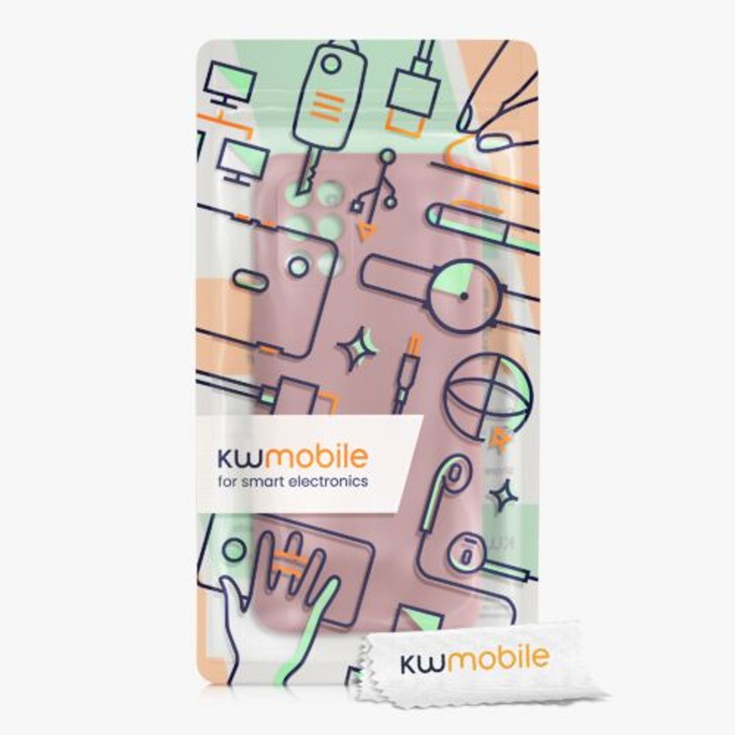 Husa pentru OnePlus 8T, Silicon, Roz, 55350.193, Kwmobile fotografia produsului View 7 L