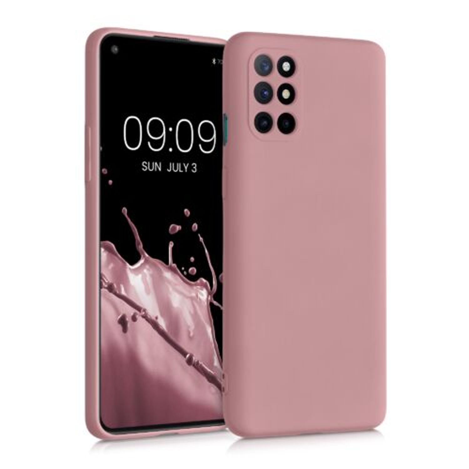 Husa pentru OnePlus 8T, Silicon, Roz, 55350.193, Kwmobile fotografia produsului