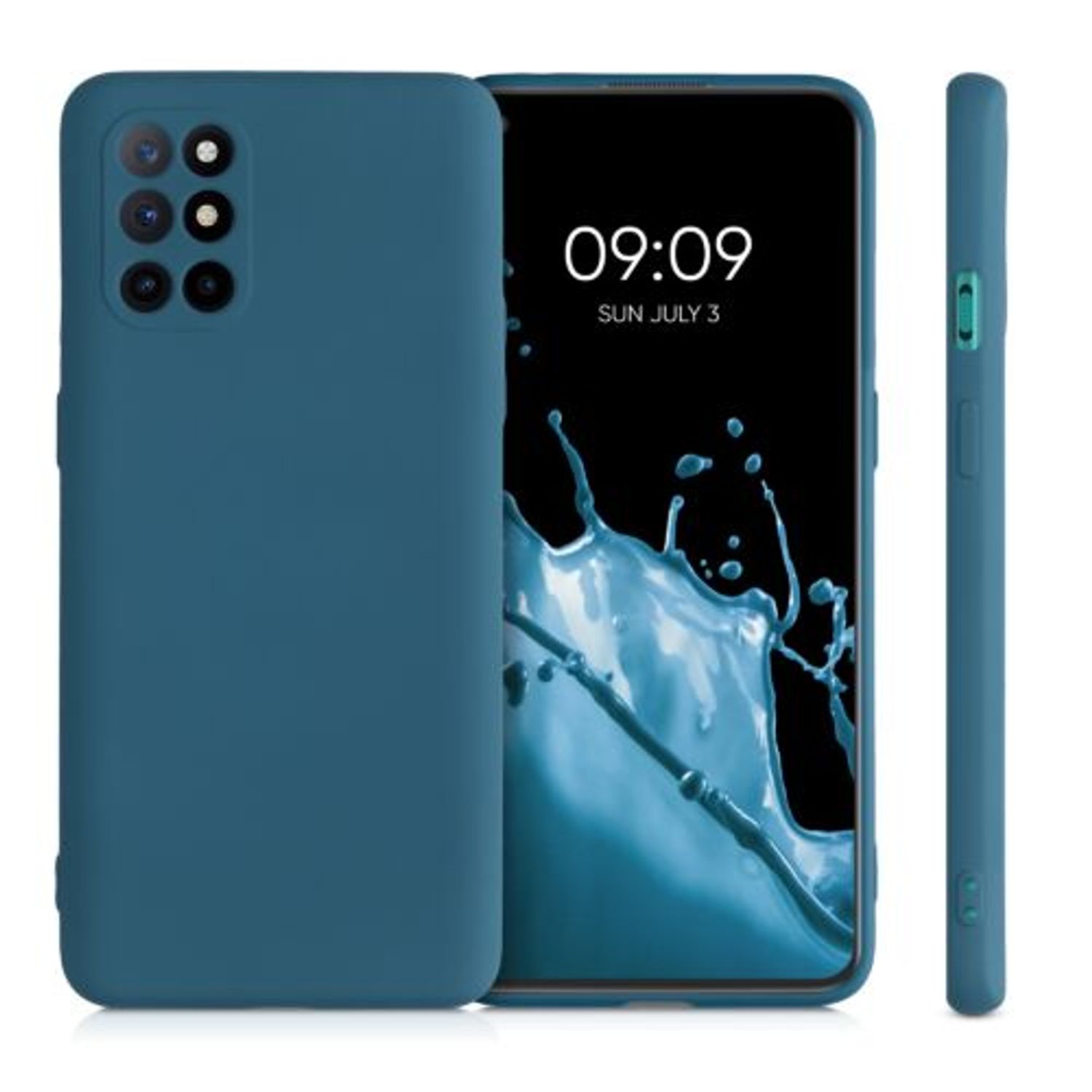 Husa pentru OnePlus 8T, Silicon, Albastru, 55350.57, Kwmobile fotografia produsului View 2 L