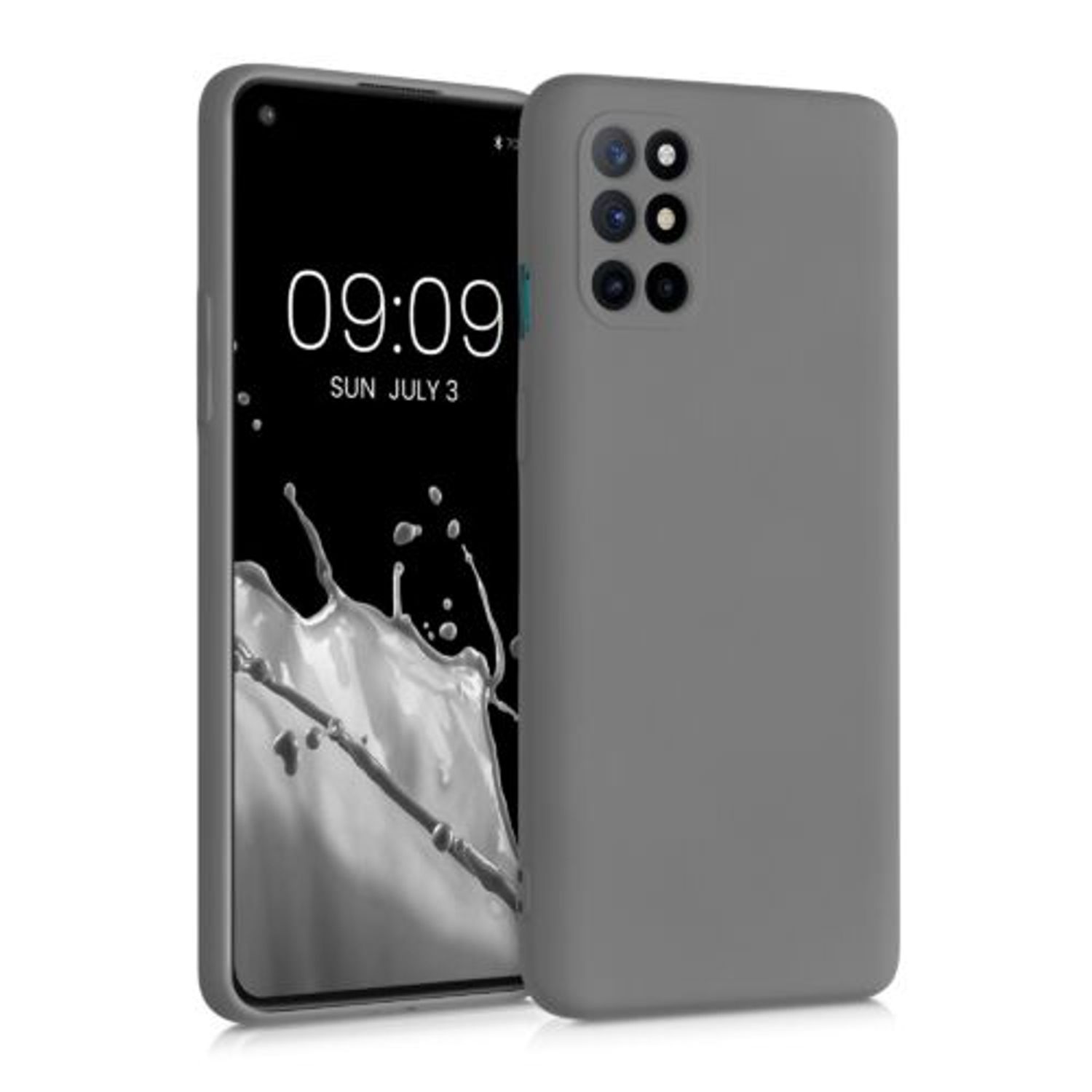 Husa pentru OnePlus 8T, Silicon, Gri, 55350.155, Kwmobile fotografia produsului