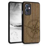 Husa pentru OnePlus 9, Lemn, Maro, 56038.01, Kwmobile fotografia produsului