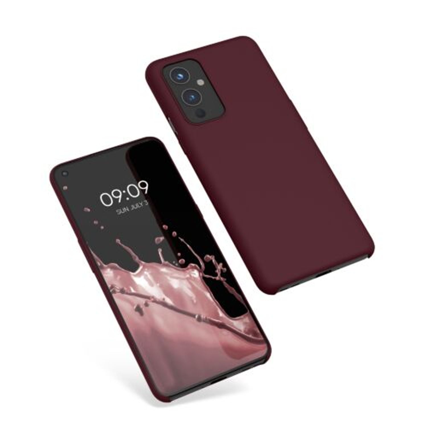 Husa pentru OnePlus 9, Silicon, Rosu, 56040.190, Kwmobile fotografia produsului View 2 L