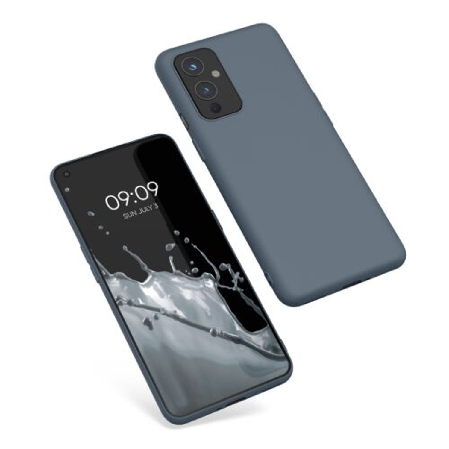 Husa pentru OnePlus 9, Silicon, Gri, 55726.202, Kwmobile fotografia produsului View 2 L