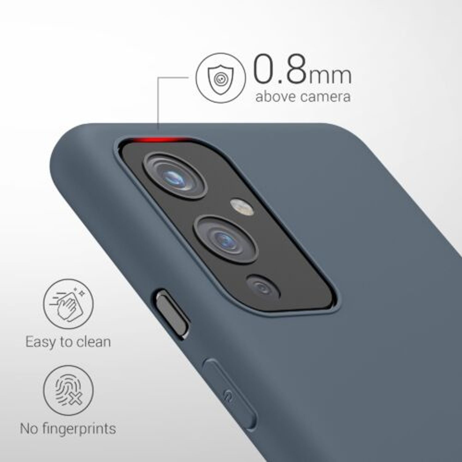 Husa pentru OnePlus 9, Silicon, Gri, 55726.202, Kwmobile fotografia produsului View 4 L