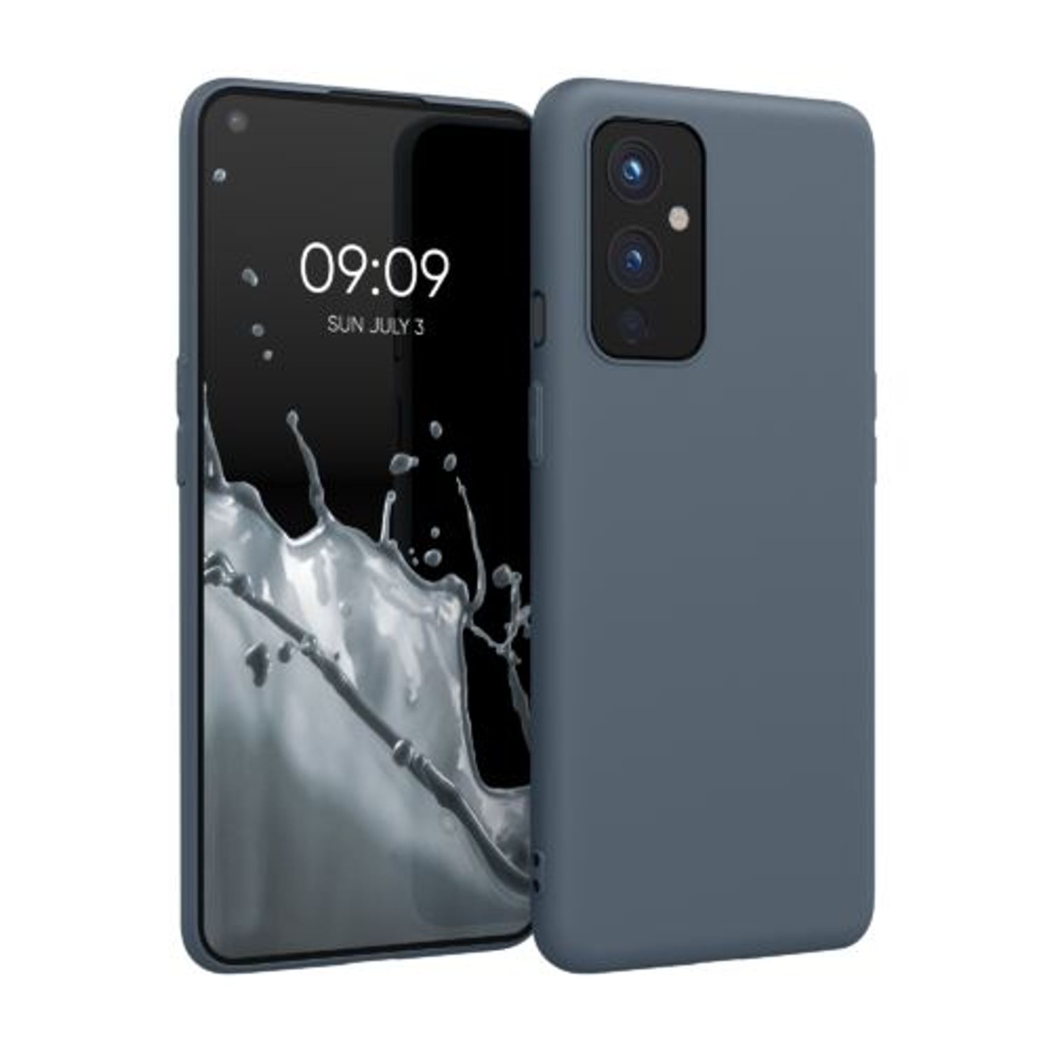 Husa pentru OnePlus 9, Silicon, Gri, 55726.202, Kwmobile fotografia produsului