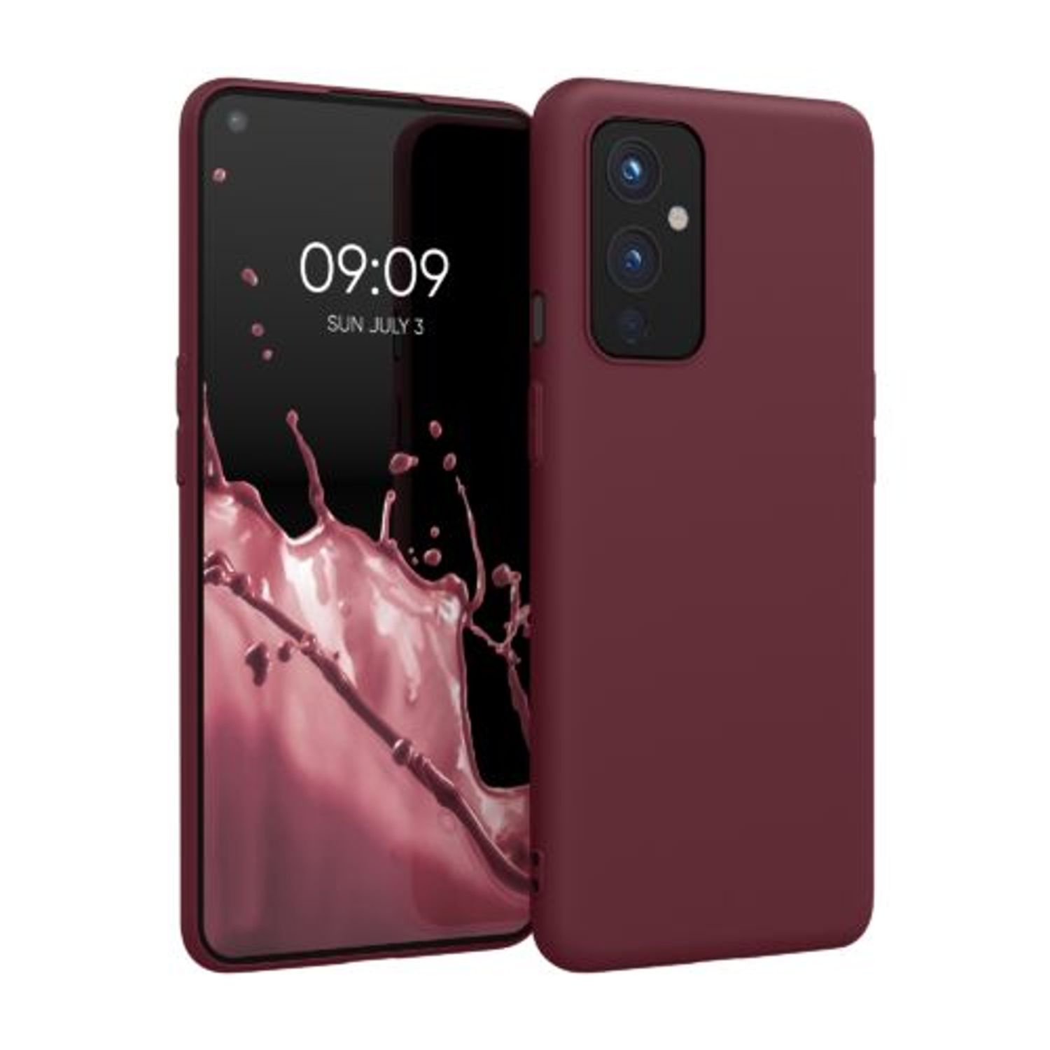 Husa pentru OnePlus 9, Silicon, Rosu, 55726.190, Kwmobile fotografia produsului