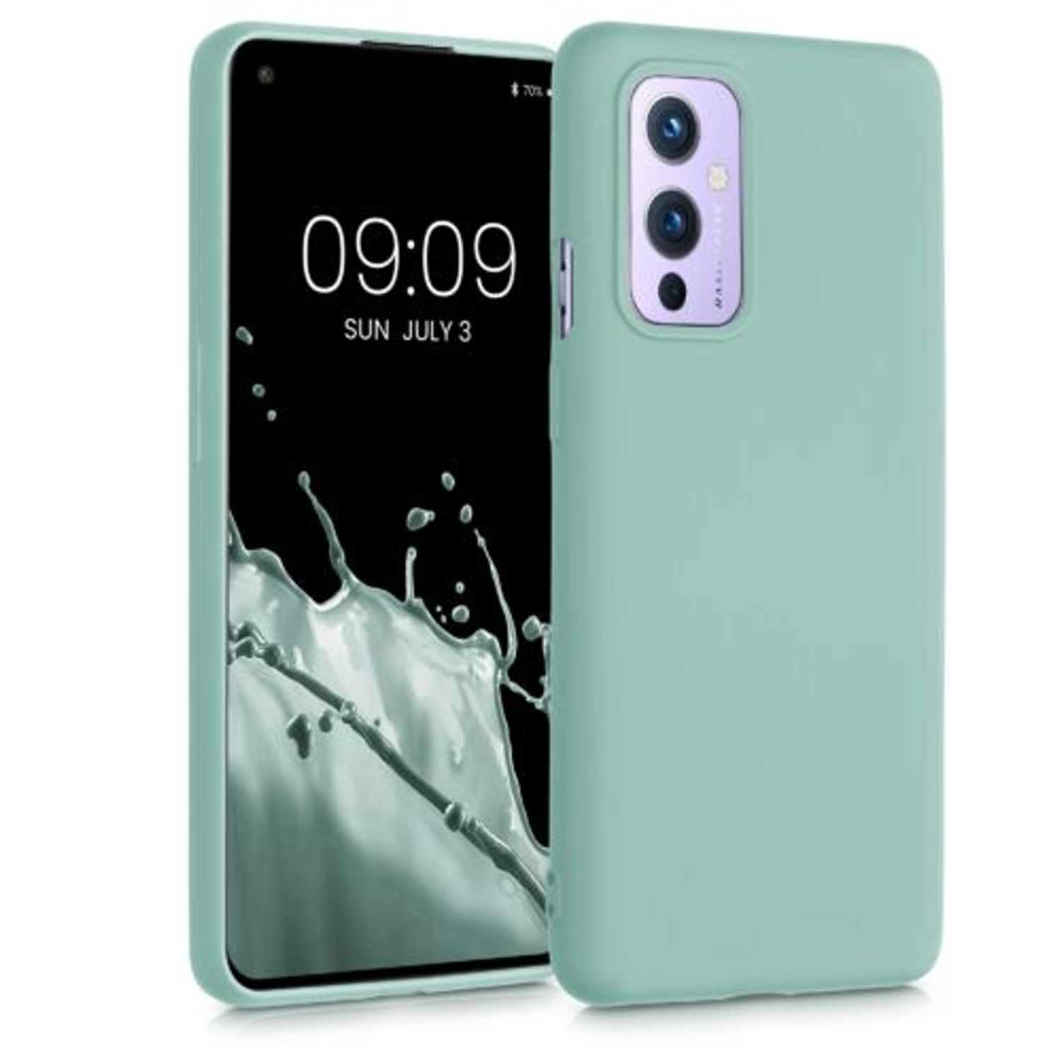 Husa pentru OnePlus 9, Silicon, Verde, 55348.71, Kwmobile fotografia produsului