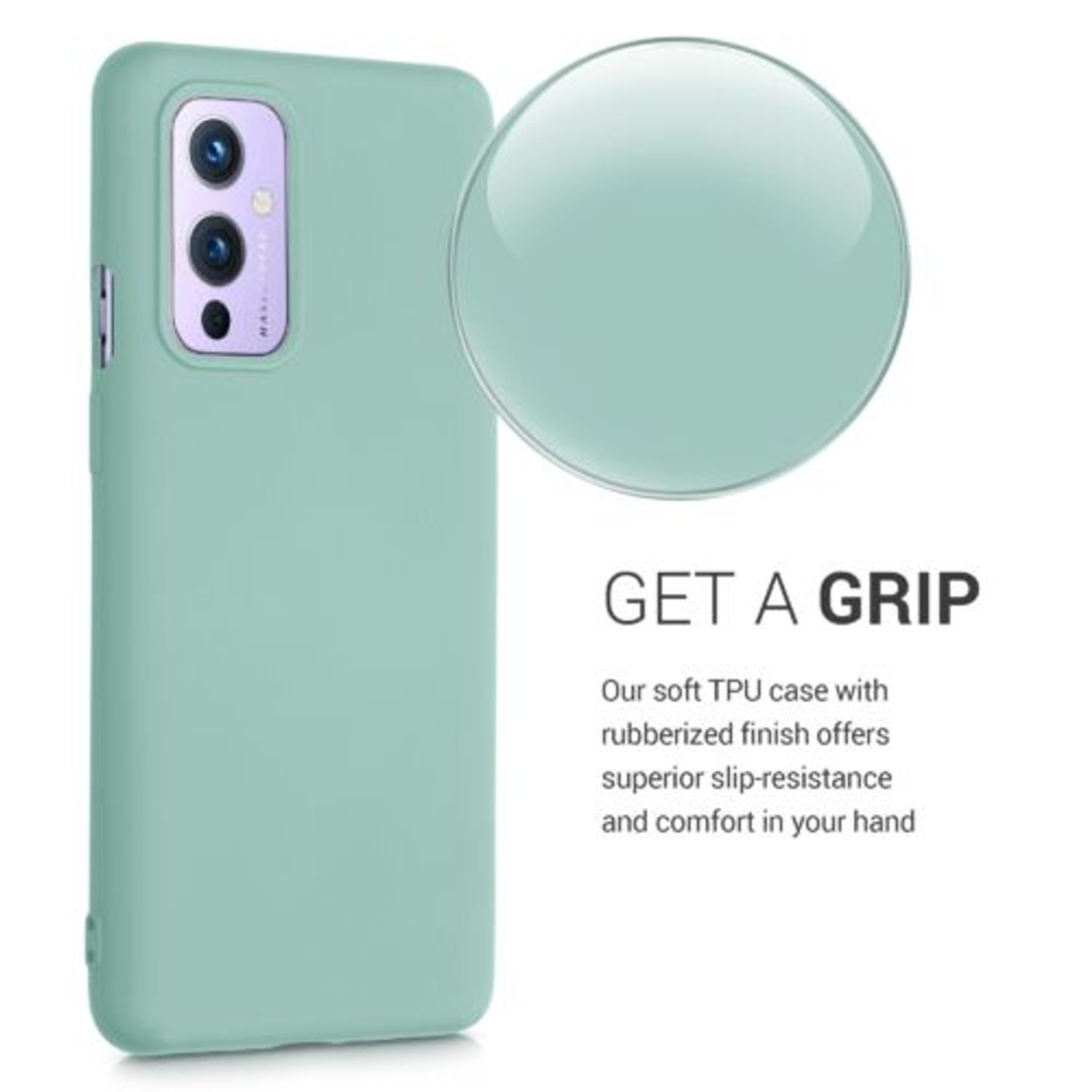 Husa pentru OnePlus 9, Silicon, Verde, 55348.71, Kwmobile fotografia produsului View 6 L