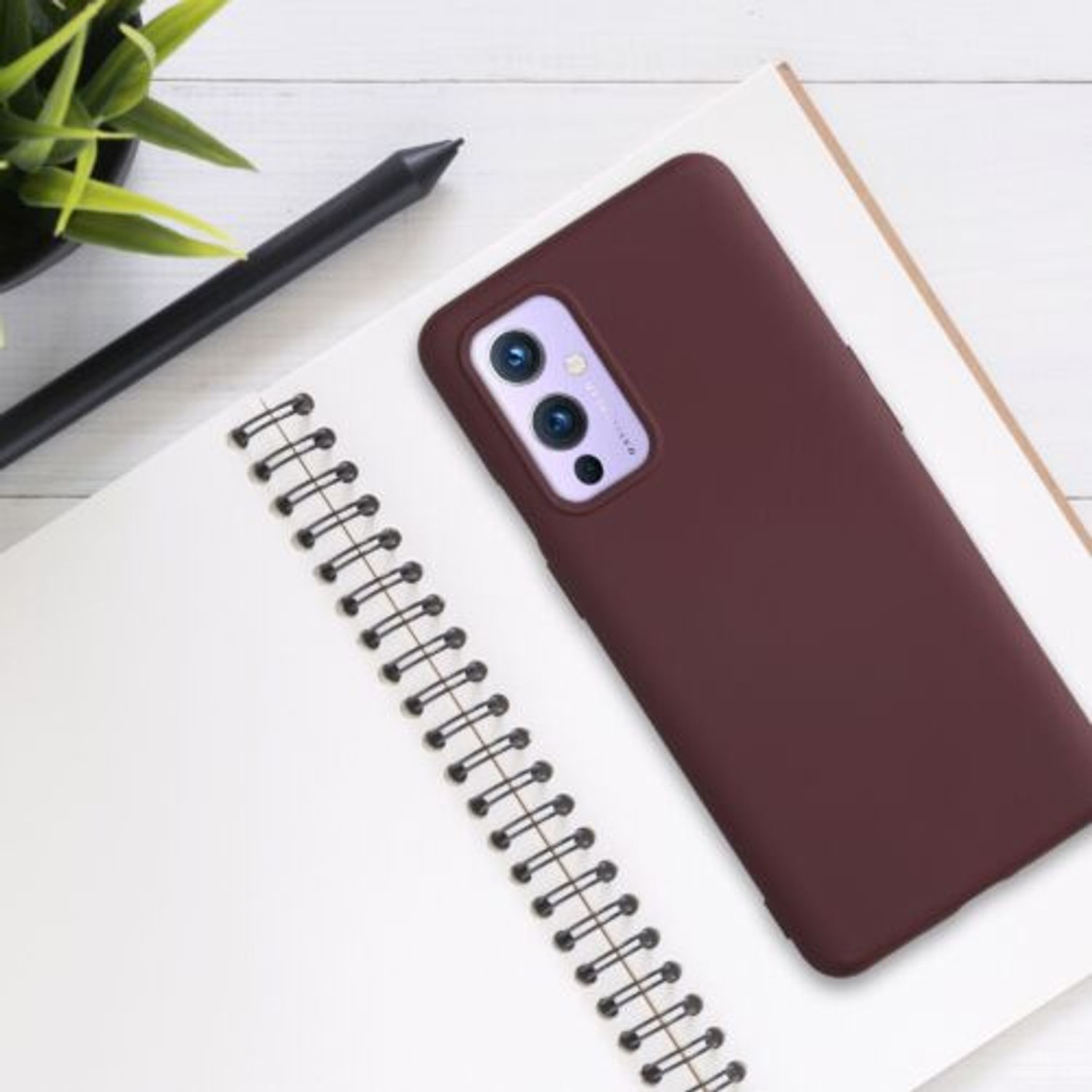 Husa pentru OnePlus 9, Silicon, Violet, 55348.190, Kwmobile fotografia produsului View 3 L