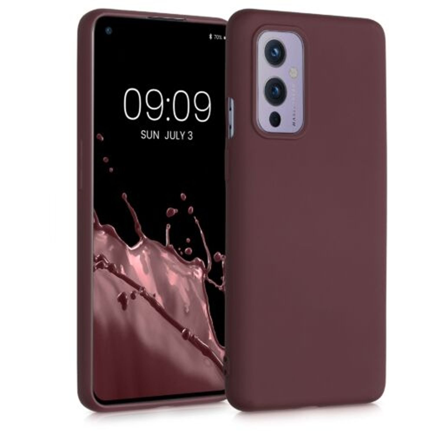Husa pentru OnePlus 9, Silicon, Violet, 55348.190, Kwmobile fotografia produsului