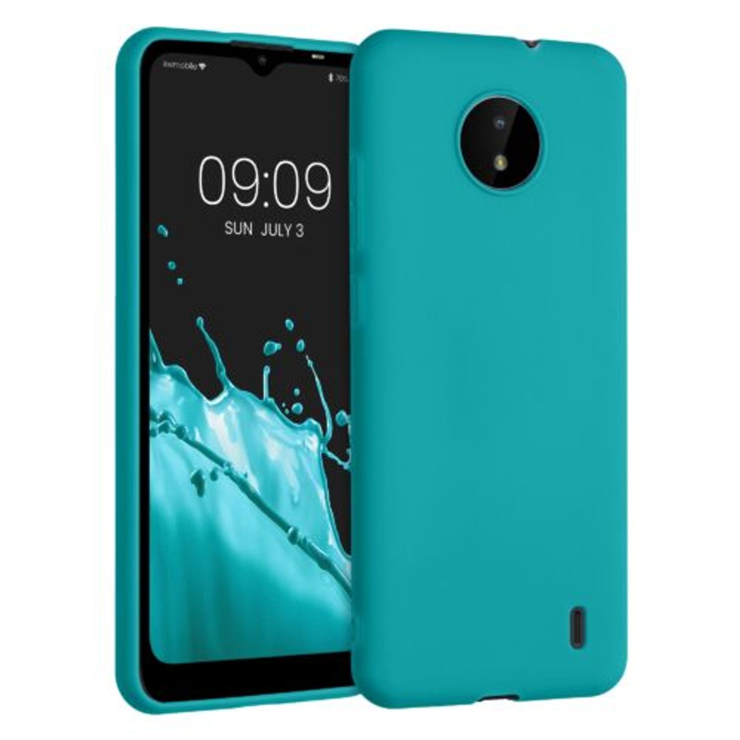 Husa pentru Nokia C20/C10, Silicon, Verde, 54848.57, Kwmobile fotografia produsului