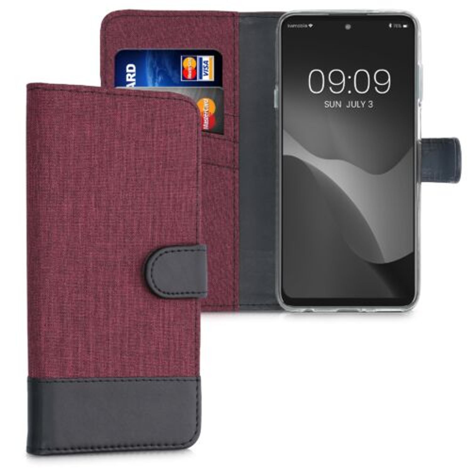 Husa pentru Motorola Edge 20 Lite, Textil, Rosu, 56064.20, Kwmobile fotografia produsului