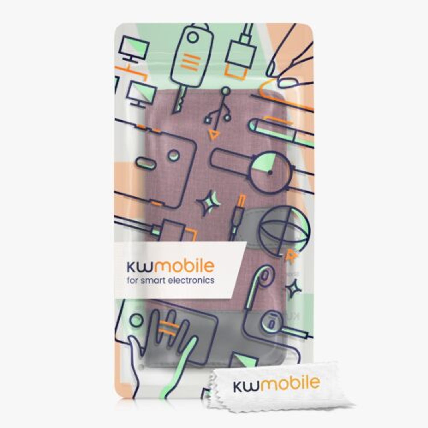 Husa pentru Motorola Edge 20 Lite, Textil, Rosu, 56064.20, Kwmobile fotografia produsului View 7 L