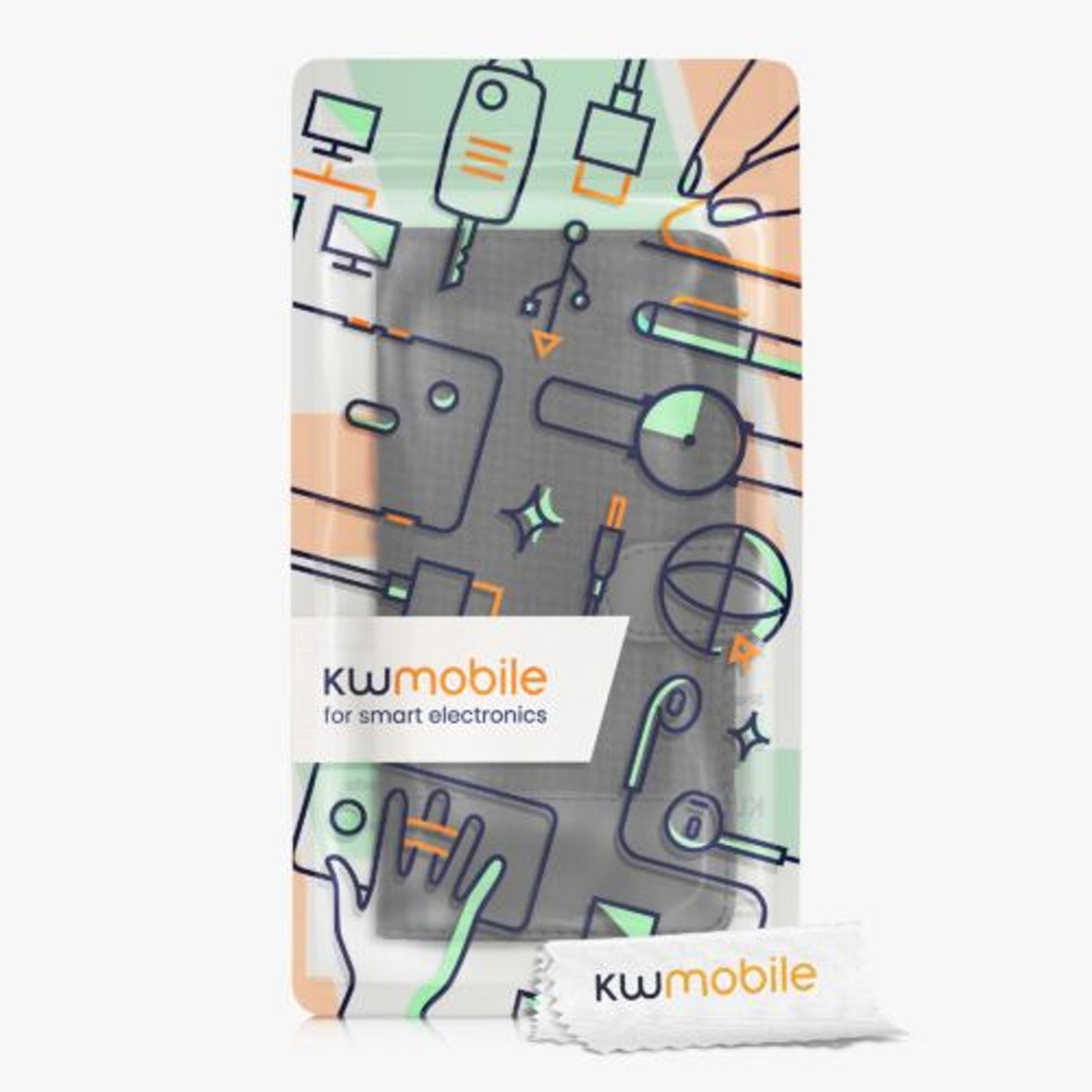 Husa pentru Motorola Edge 20 Lite, Textil, Negru, 56064.73, Kwmobile fotografia produsului View 7 L
