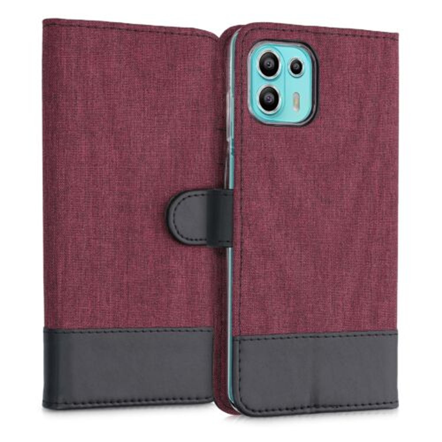 Husa pentru Motorola Edge 20 Lite, Textil, Rosu, 56064.20, Kwmobile fotografia produsului View 6 L