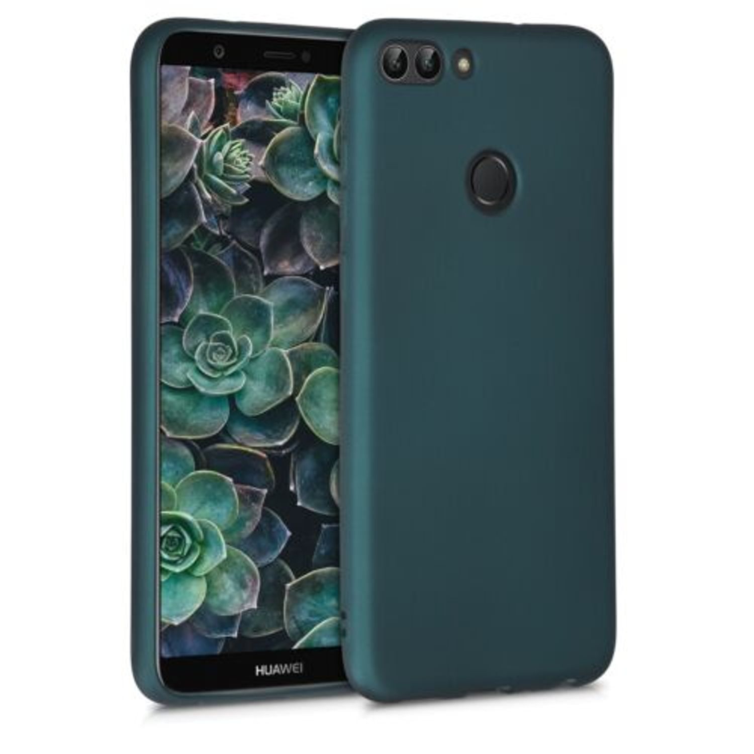 Husa pentru Huawei P Smart/Enjoy 7s, Silicon, Verde, 44431.14 fotografia produsului