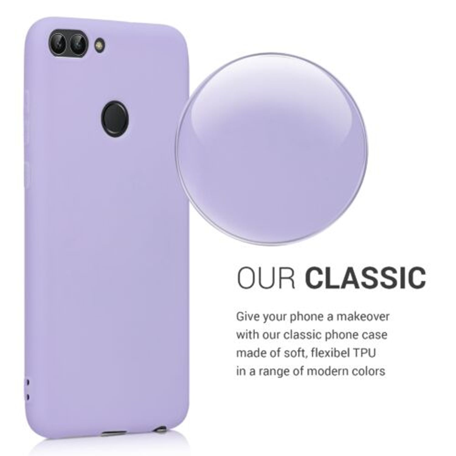 Husa pentru Huawei P Smart/Enjoy 7s, Silicon, Mov, 44124.108 fotografia produsului View 4 L
