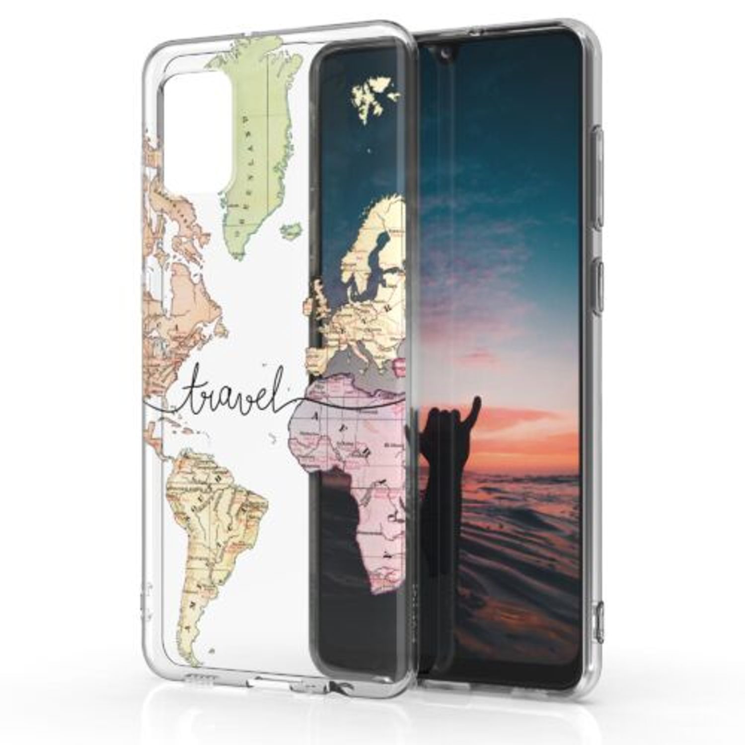 Husa pentru Samsung Galaxy A02s, Silicon, Multicolor, 54046.03, Kwmobile fotografia produsului View 2 L