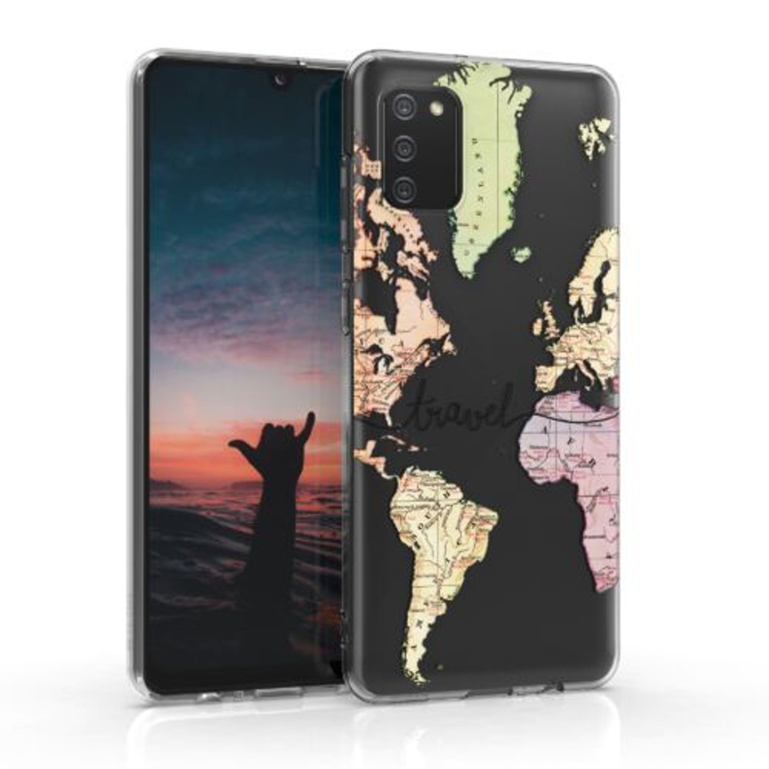 Husa pentru Samsung Galaxy A02s, Silicon, Multicolor, 54046.03, Kwmobile fotografia produsului