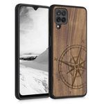 Husa pentru Samsung Galaxy A12, Lemn, Maro, 55092.02, Kwmobile fotografia produsului