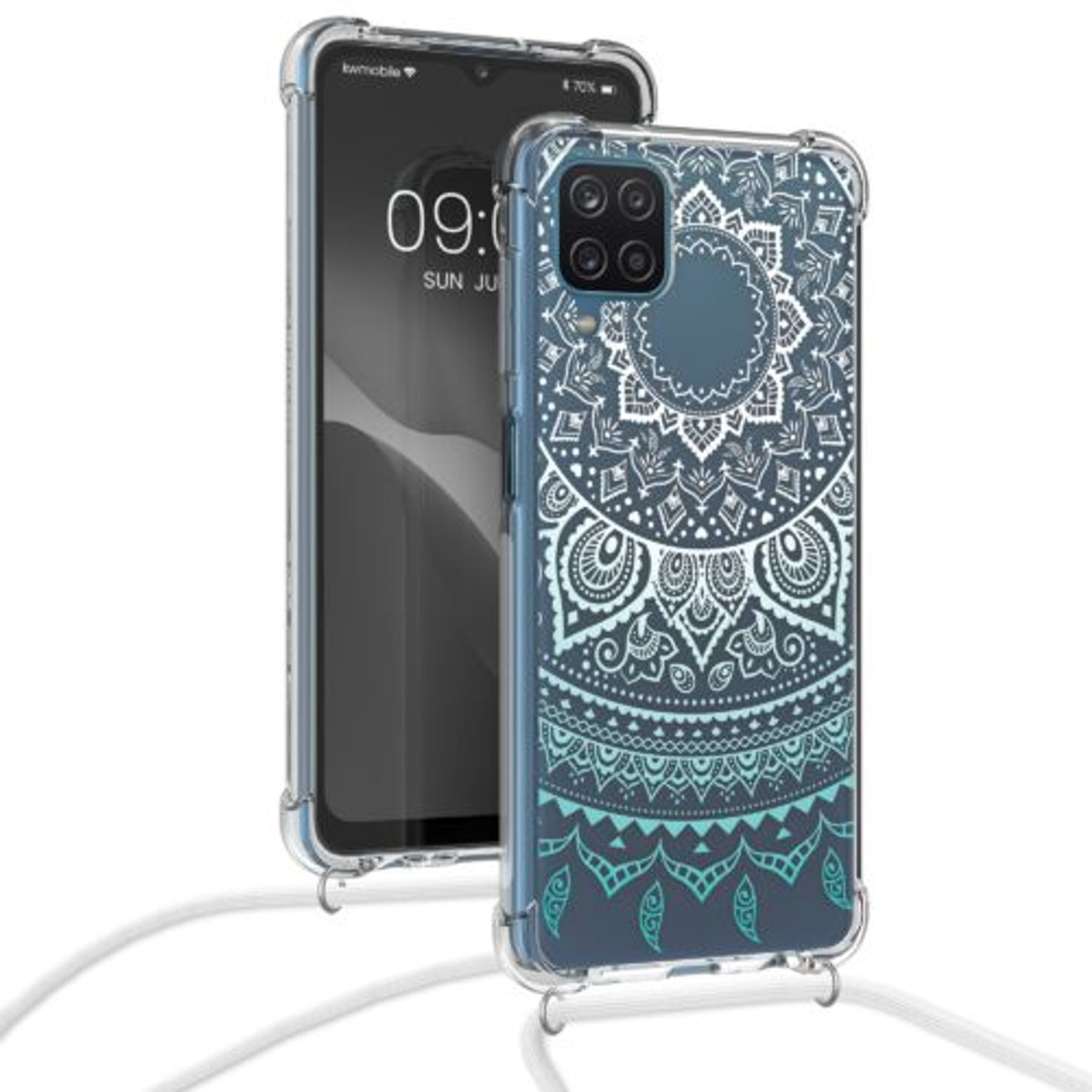 Husa pentru Samsung Galaxy A12, Silicon, Multicolor, 56028.02, Kwmobile fotografia produsului View 3 L