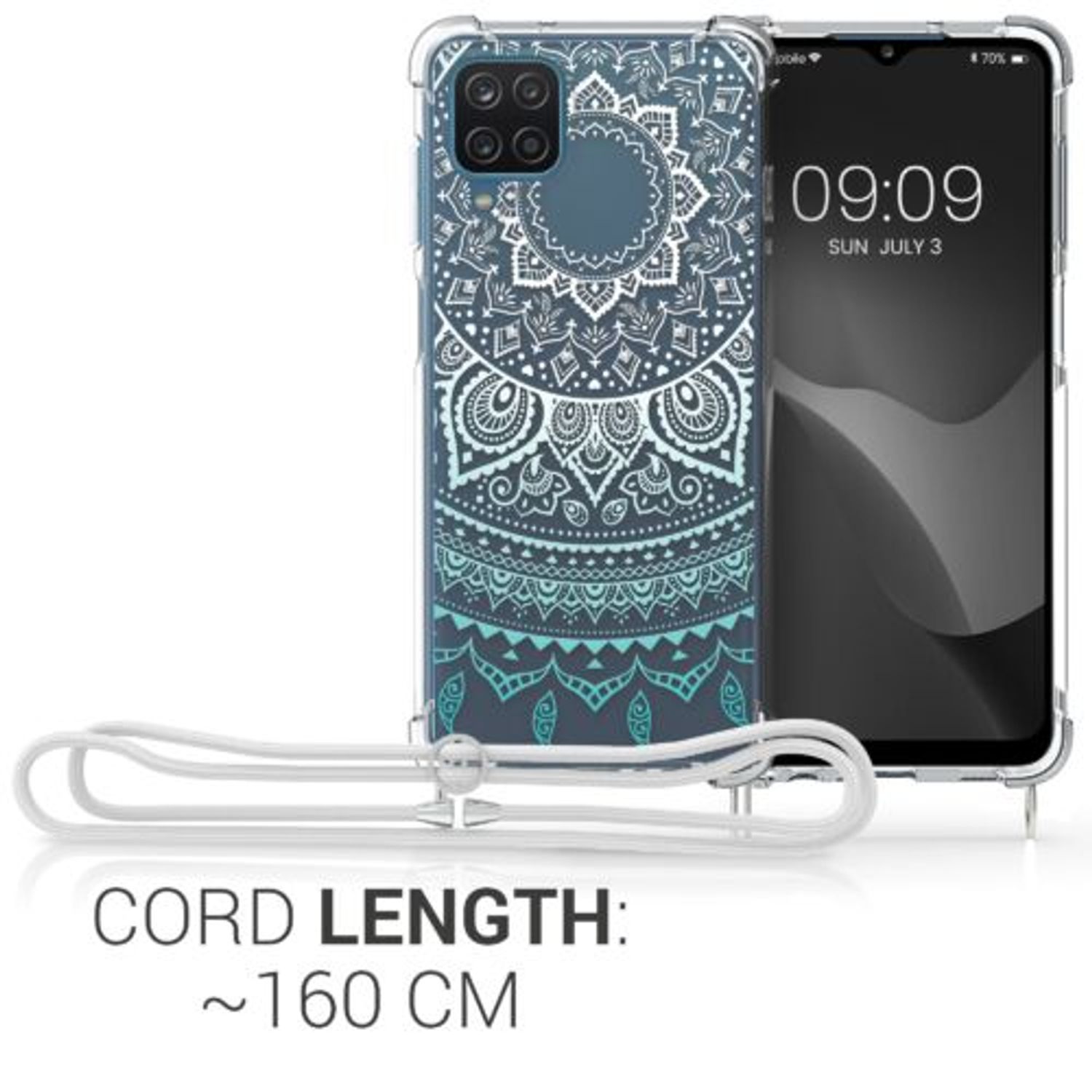 Husa pentru Samsung Galaxy A12, Silicon, Multicolor, 56028.02, Kwmobile fotografia produsului View 5 L