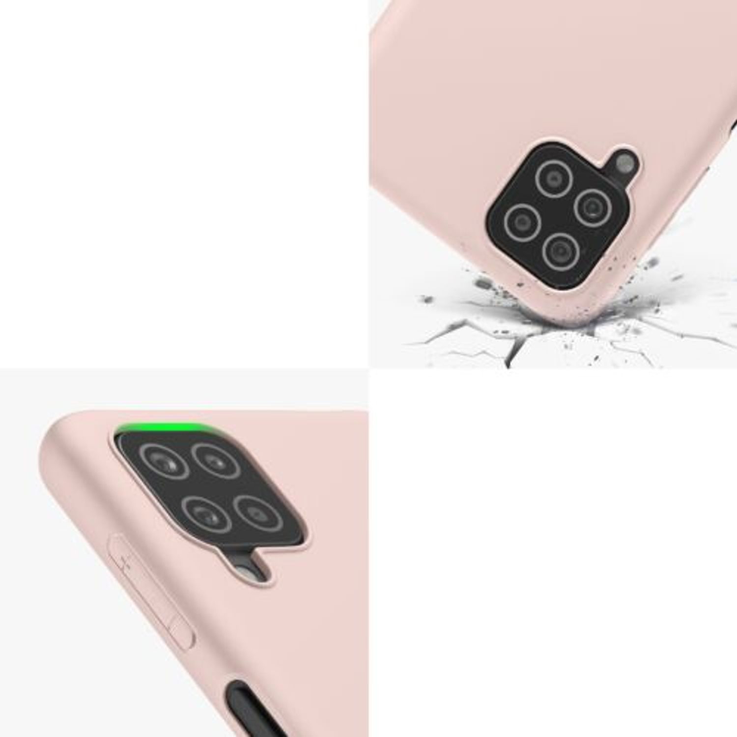 Husa pentru Samsung Galaxy A12, Silicon, Roz, 54048.225, Kwmobile fotografia produsului View 8 L