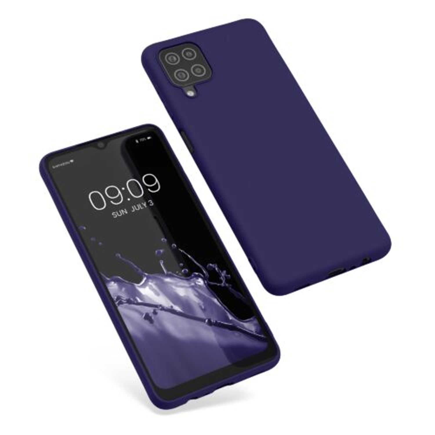 Husa pentru Samsung Galaxy A12, Silicon, Albastru, 54048.182, Kwmobile fotografia produsului View 2 L