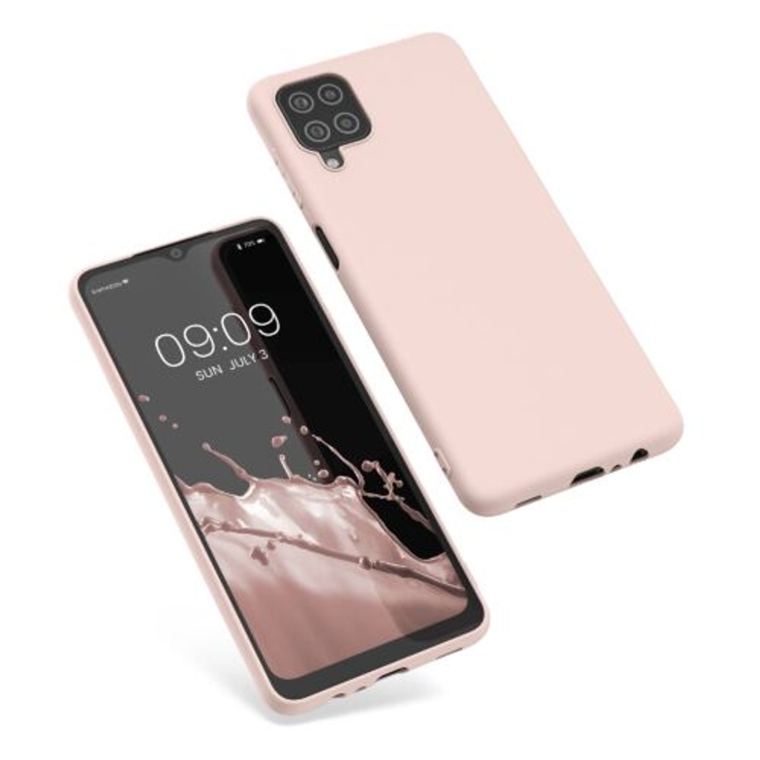 Husa pentru Samsung Galaxy A12, Silicon, Roz, 54048.225, Kwmobile fotografia produsului View 2 L