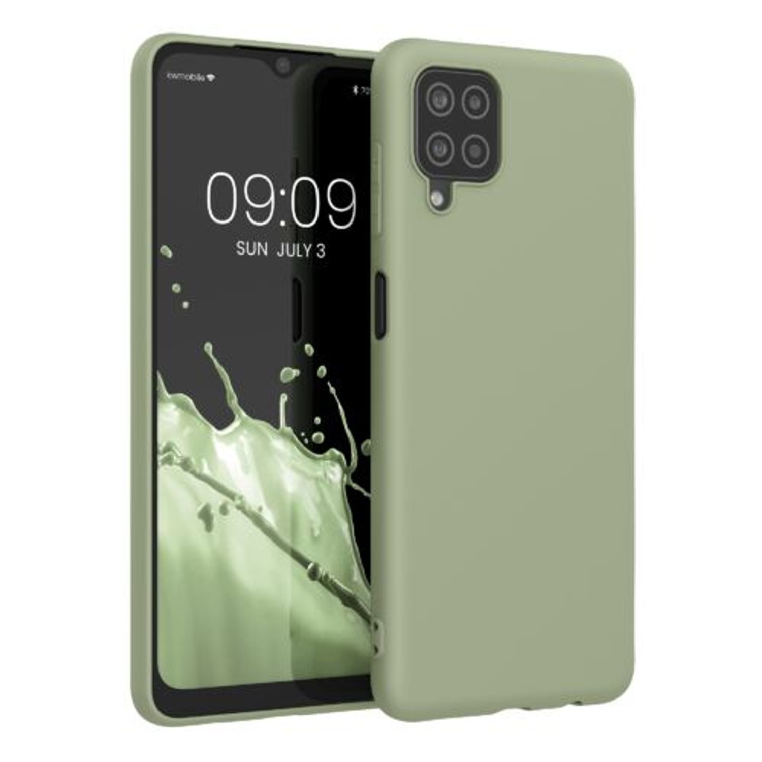 Husa pentru Samsung Galaxy A12, Silicon, Verde, 54048.172, Kwmobile fotografia produsului