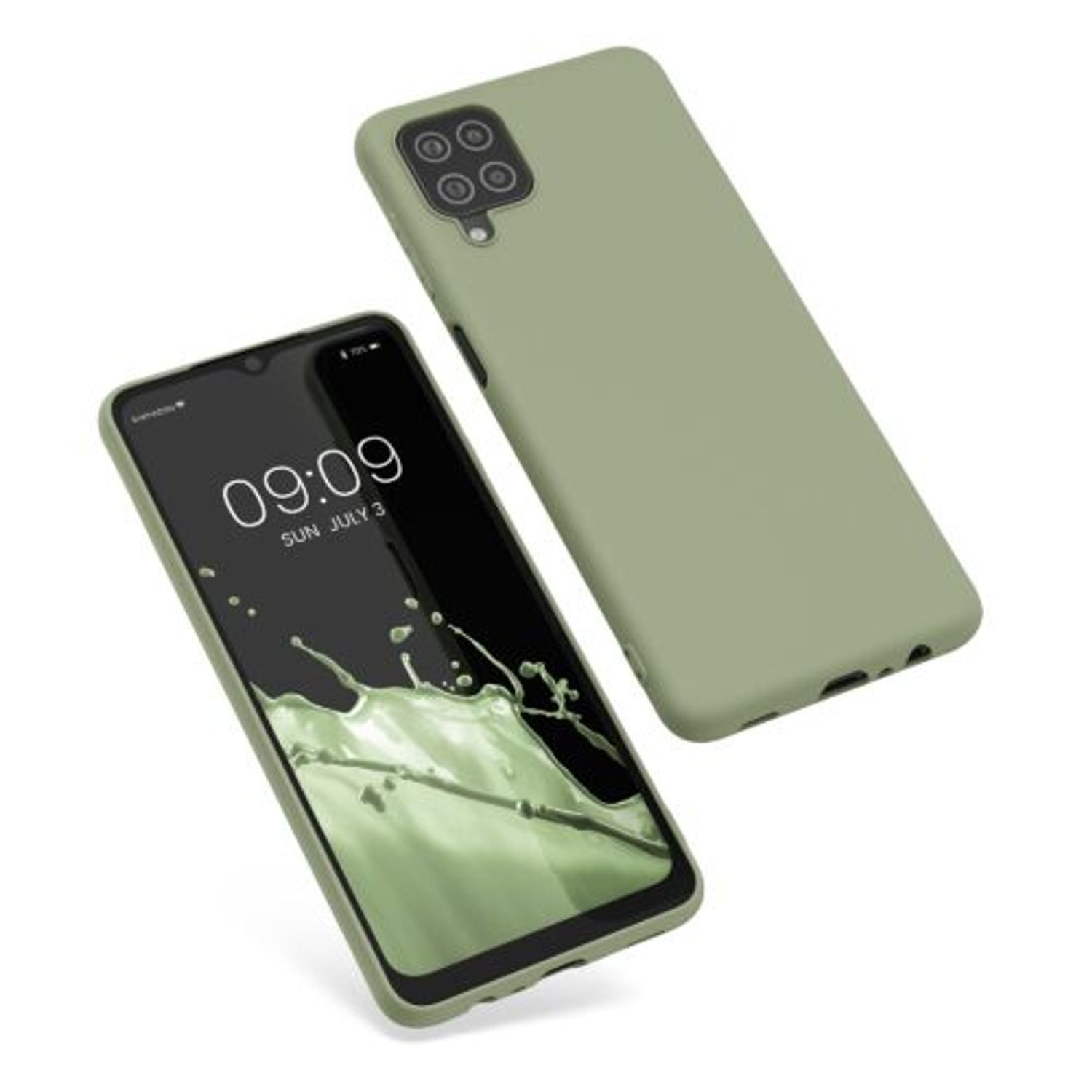 Husa pentru Samsung Galaxy A12, Silicon, Verde, 54048.172, Kwmobile fotografia produsului View 2 L
