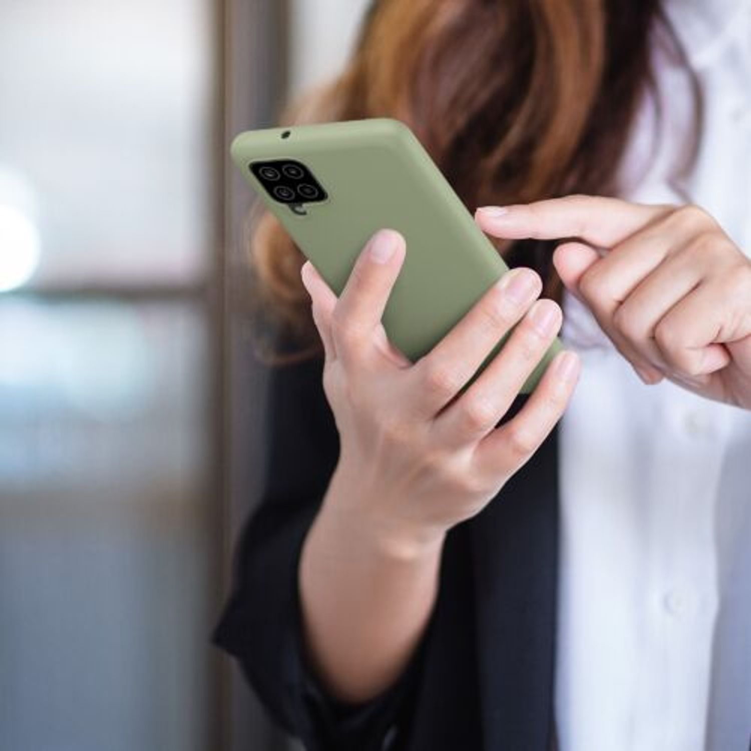 Husa pentru Samsung Galaxy A12, Silicon, Verde, 54048.172, Kwmobile fotografia produsului View 9 L