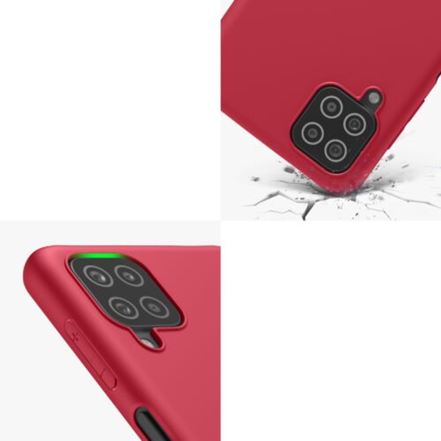 Husa pentru Samsung Galaxy A12, Silicon, Rosu, 54048.229, Kwmobile fotografia produsului View 8 L