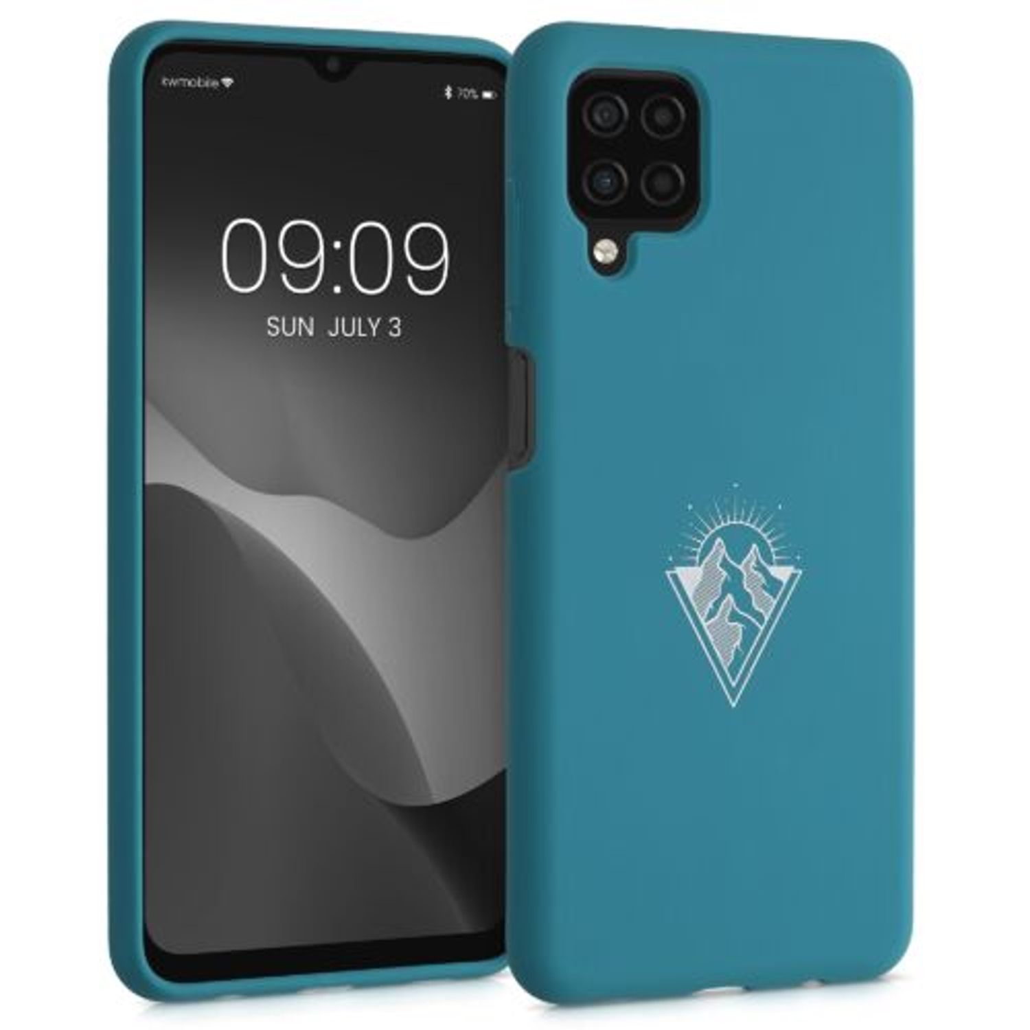 Husa pentru Samsung Galaxy A12, Silicon, Verde, 56335.01, Kwmobile fotografia produsului