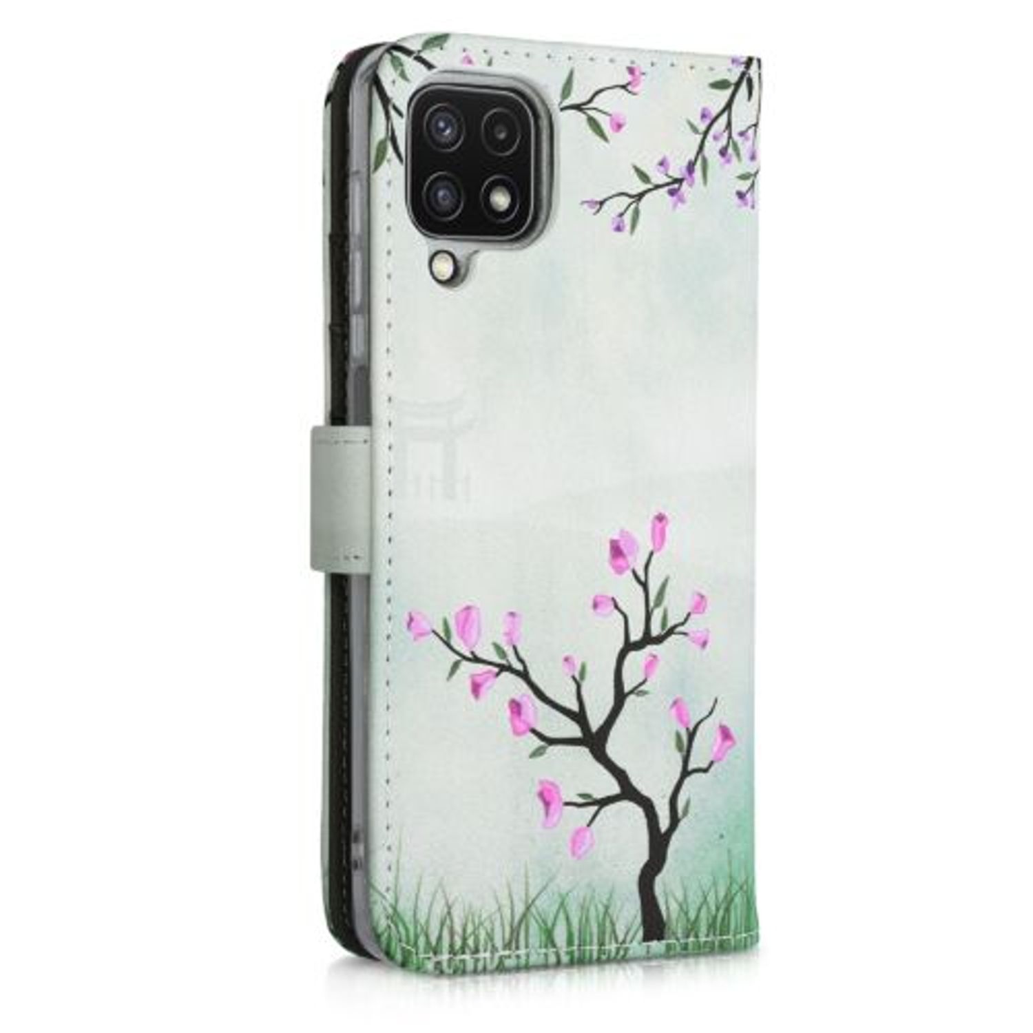 Husa pentru Samsung Galaxy A22, Piele ecologica, Multicolor, 55496.05, Kwmobile fotografia produsului View 3 L
