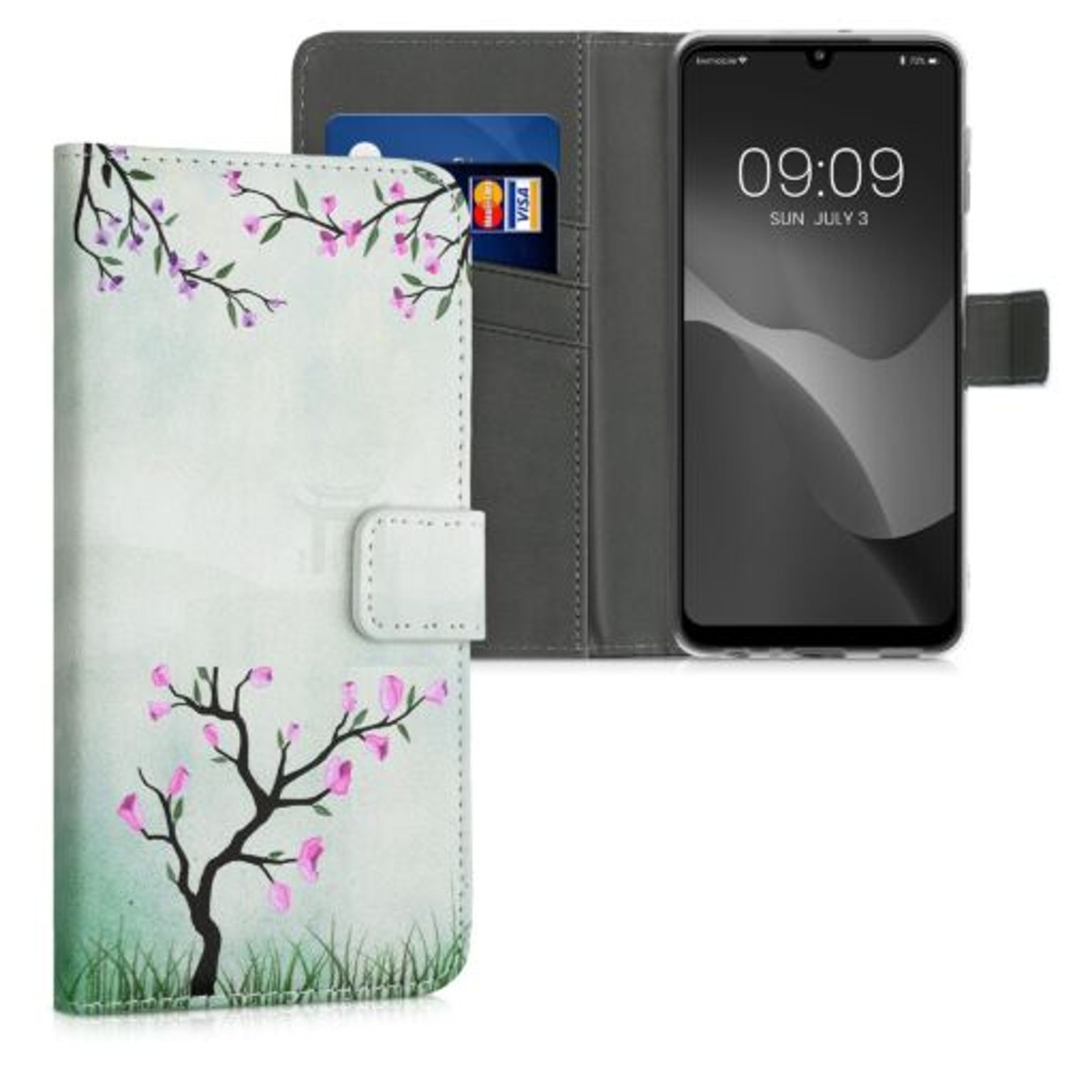 Husa pentru Samsung Galaxy A22, Piele ecologica, Multicolor, 55496.05, Kwmobile fotografia produsului