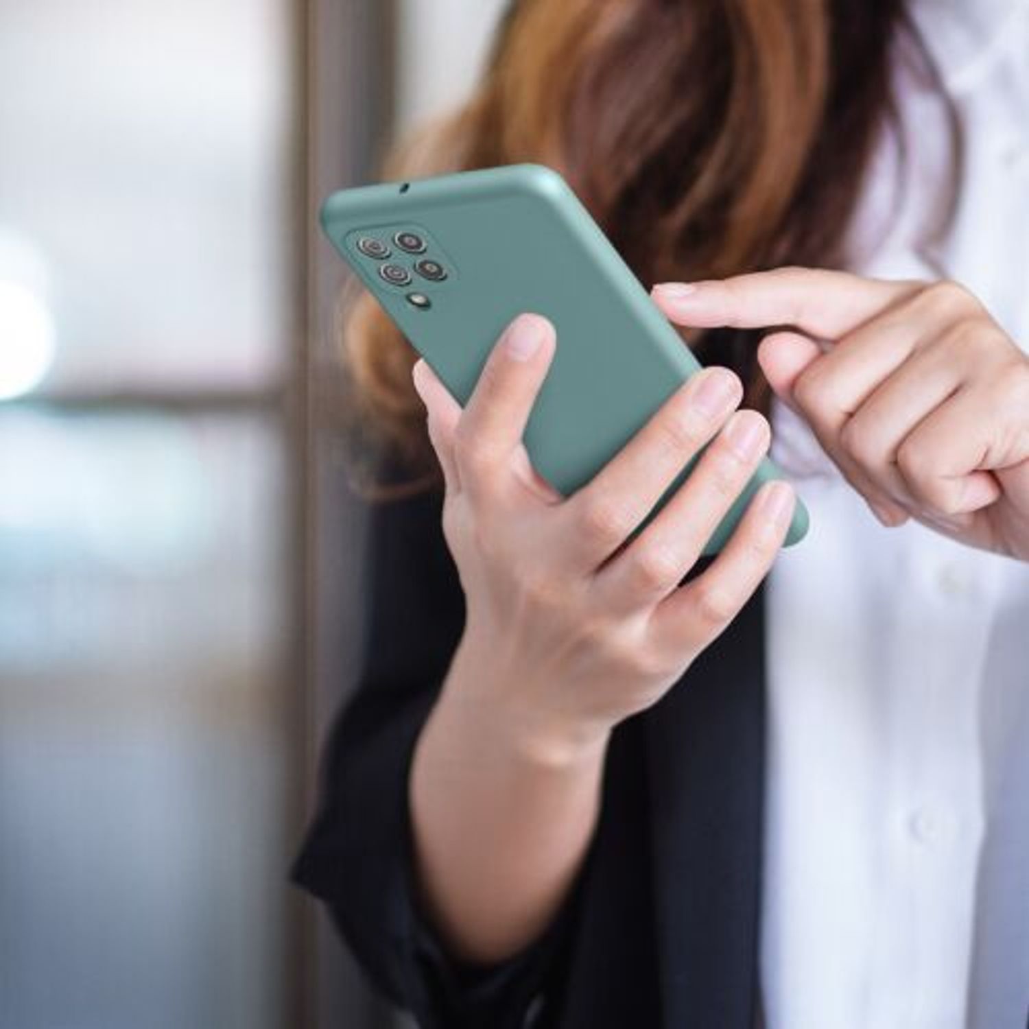 Husa pentru Samsung Galaxy A22, Silicon, Verde, 55500.207, Kwmobile fotografia produsului View 9 L
