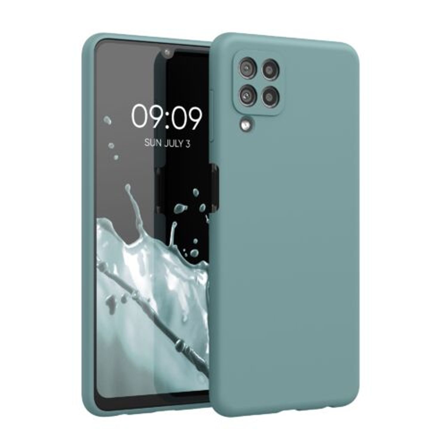 Husa pentru Samsung Galaxy A22, Silicon, Verde, 55500.207, Kwmobile fotografia produsului