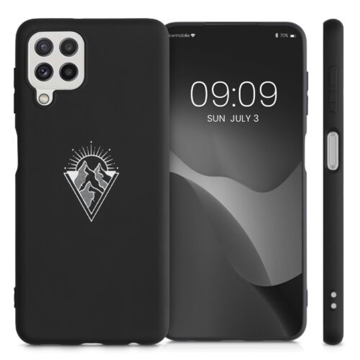 Husa pentru Samsung Galaxy A22, Silicon, Negru, 55497.04, Kwmobile fotografia produsului View 2 L